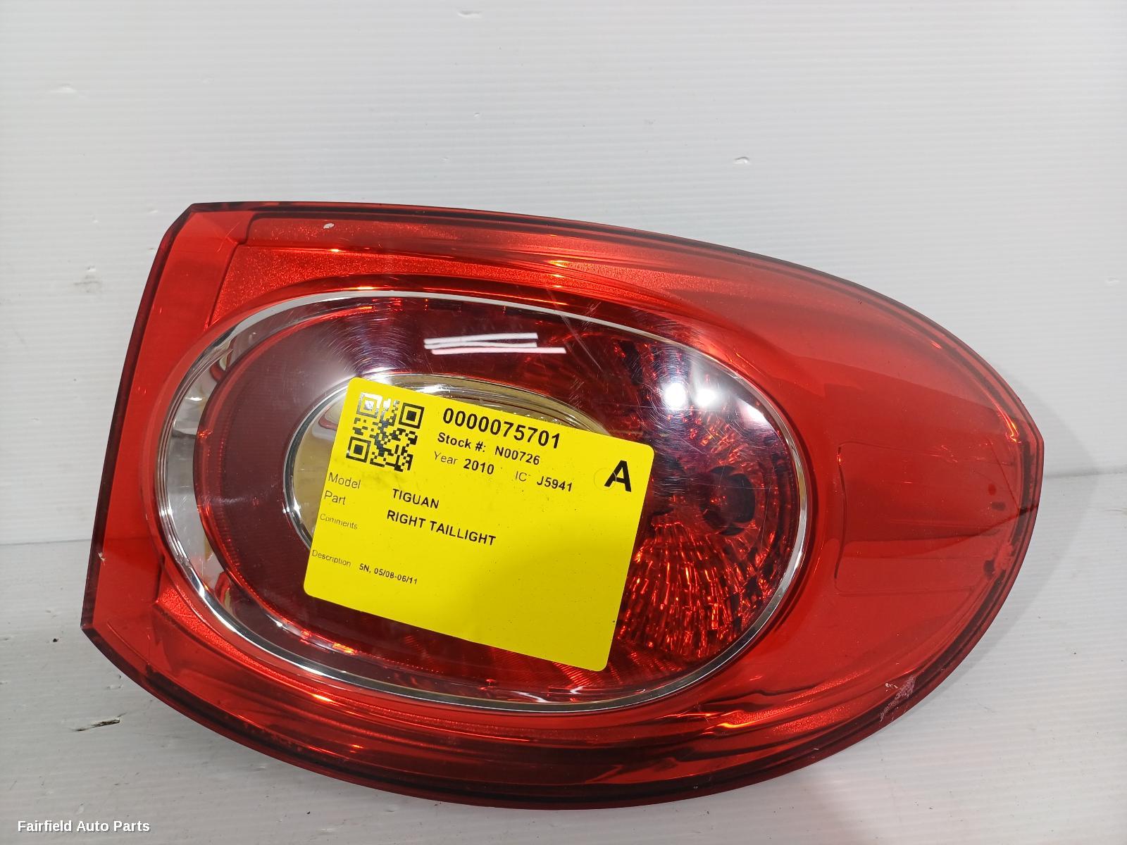 2008-2011 Volkswagen Tiguan Right Taillight