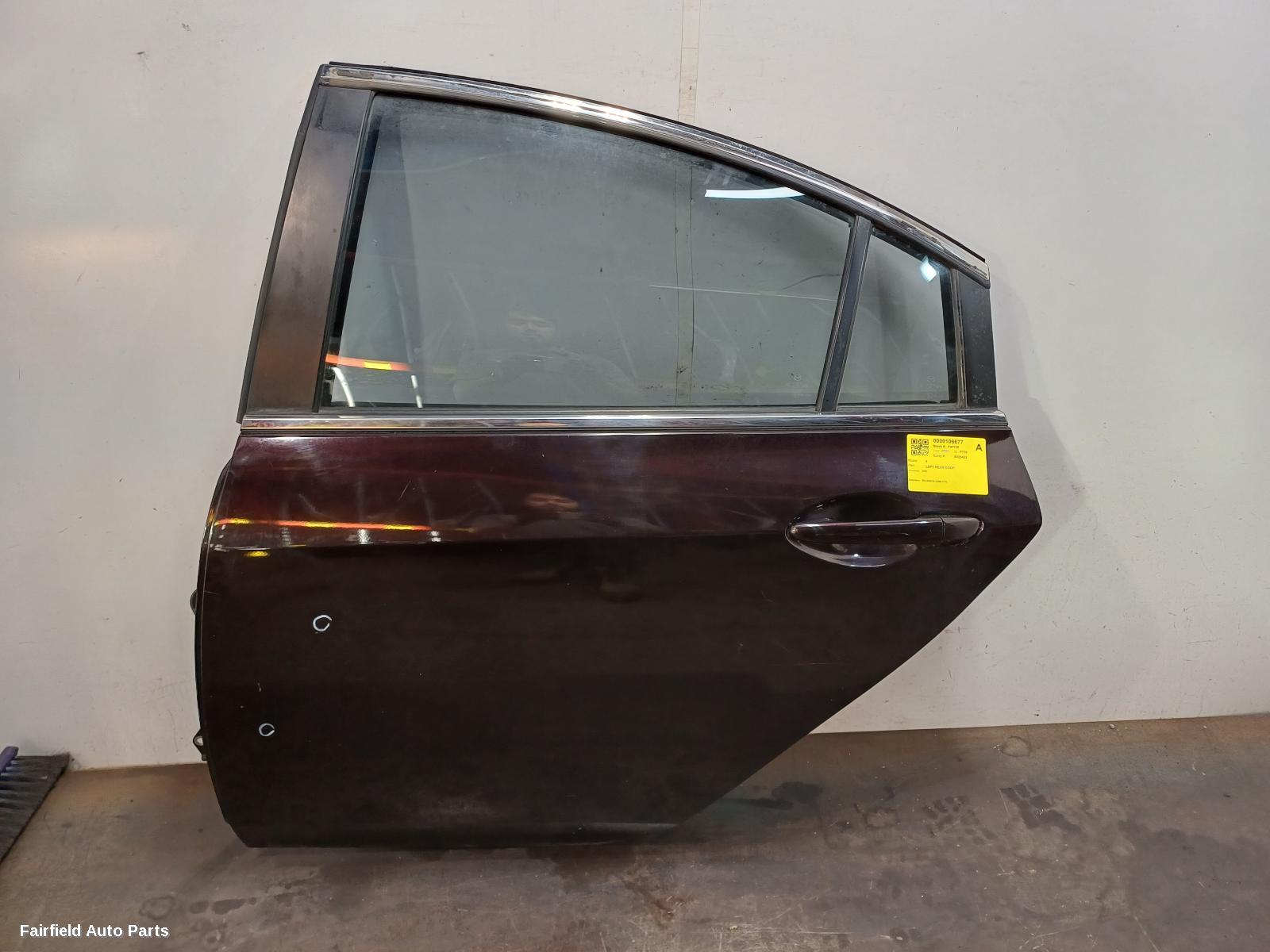 2008-2012 Mazda 6 Left Rear Door Sliding