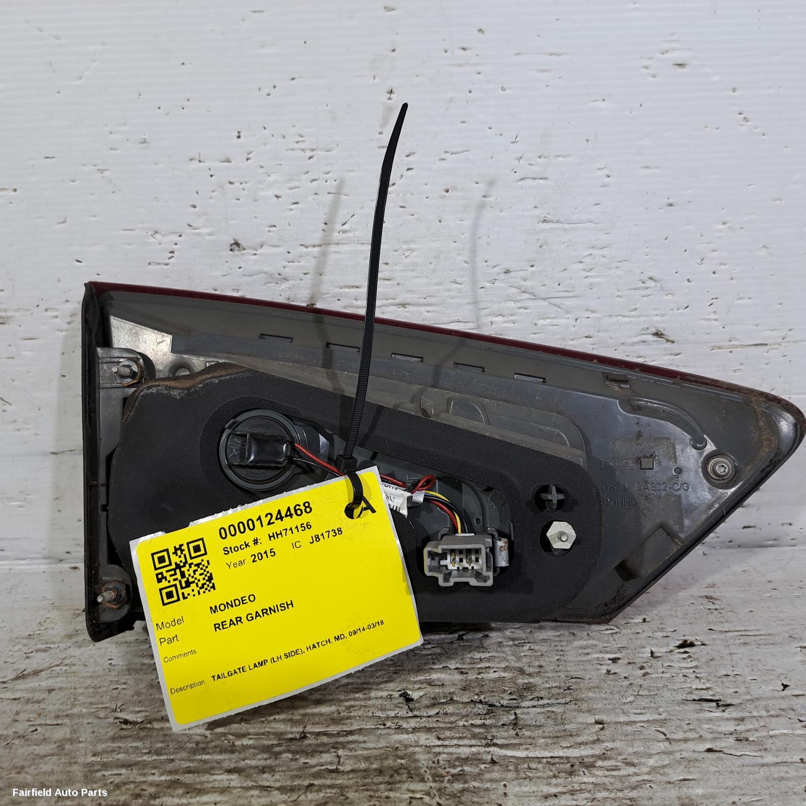 2014-2018 Ford Mondeo Rear Garnish