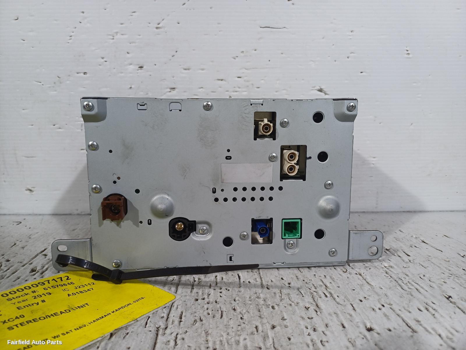 2018-2023 Volvo Xc40 Radio Cd Dvd Sat Tv