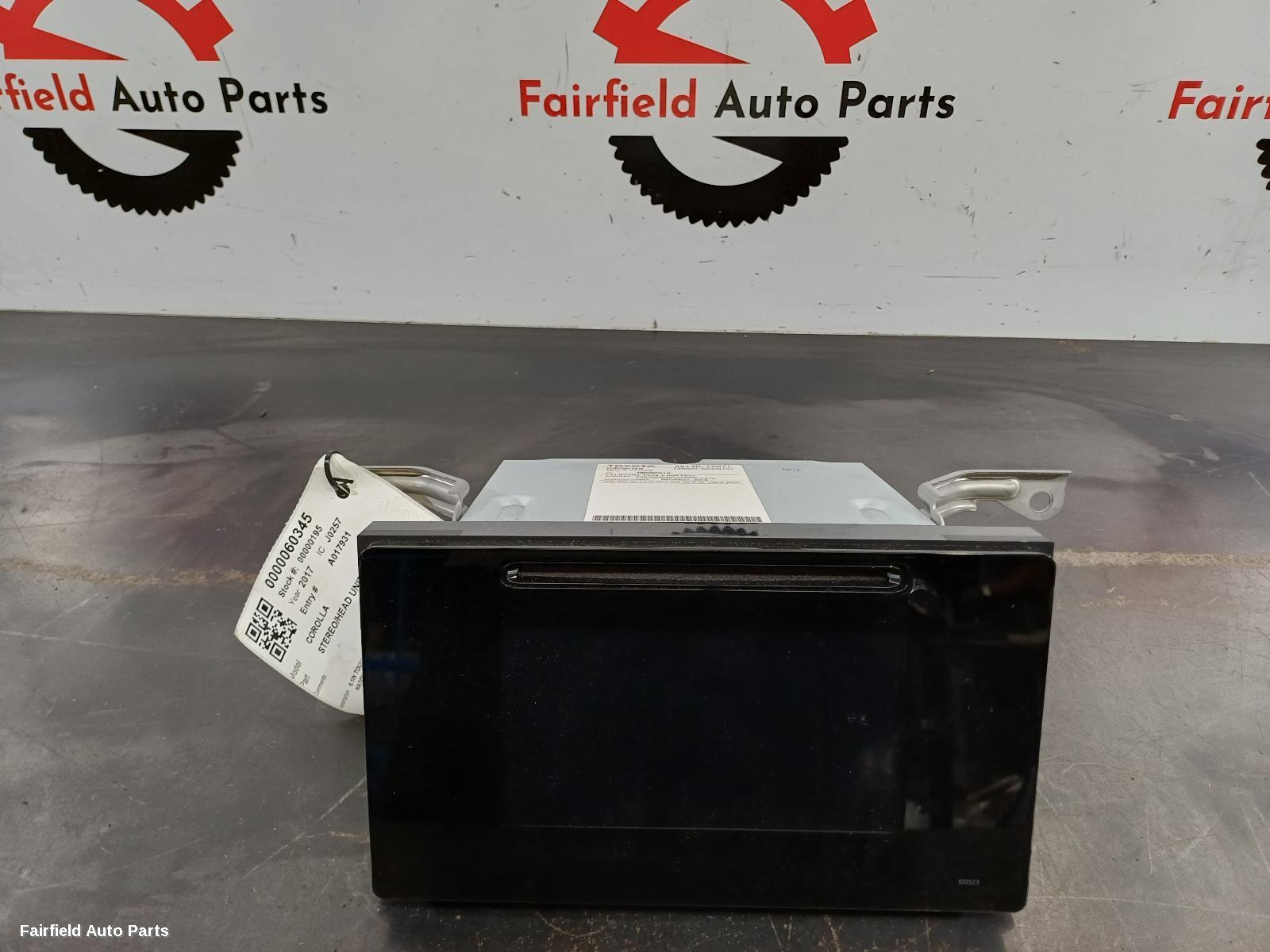 2015-2018 Toyota Corolla Radio Cd Dvd Sat Tv