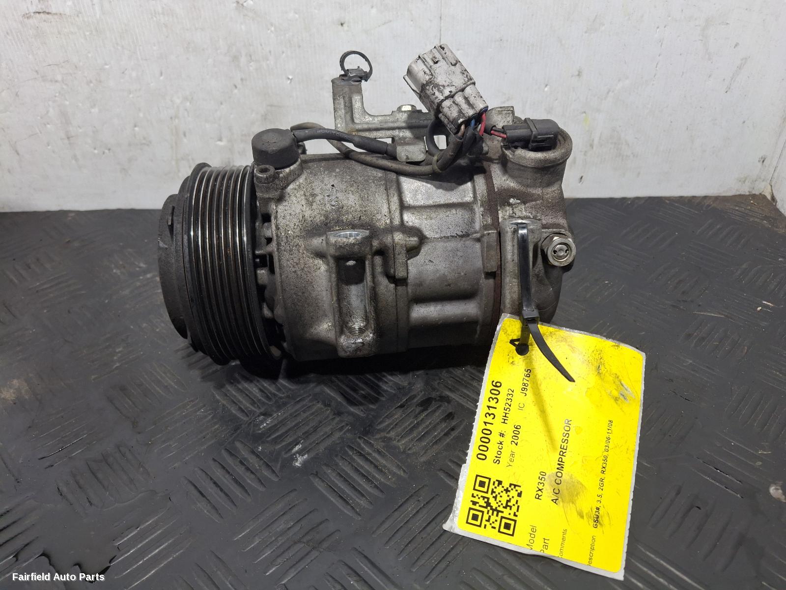 2006-2008 Lexus Rx Series A C Compressor
