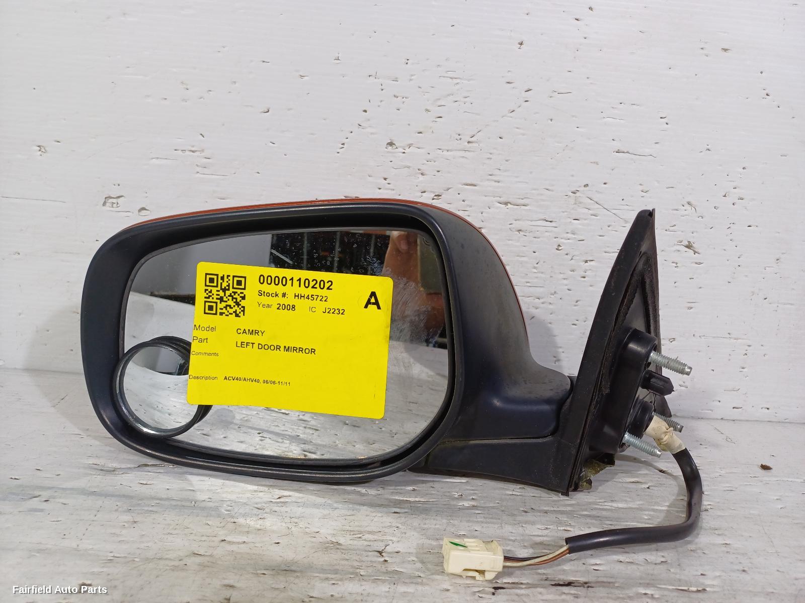 2006-2011 Toyota Camry Left Door Mirror