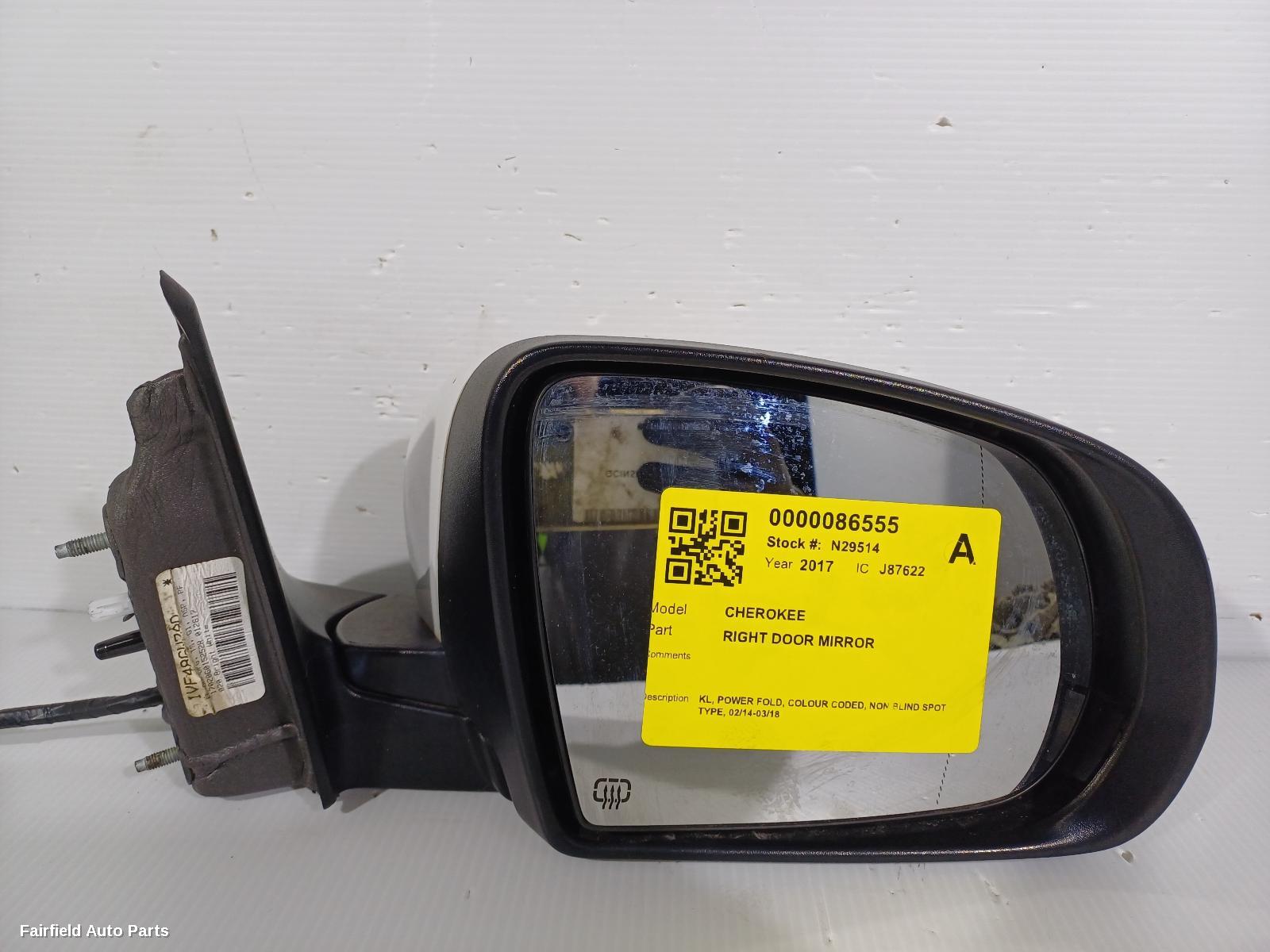 2014-2018 Jeep Cherokee Right Door Mirror