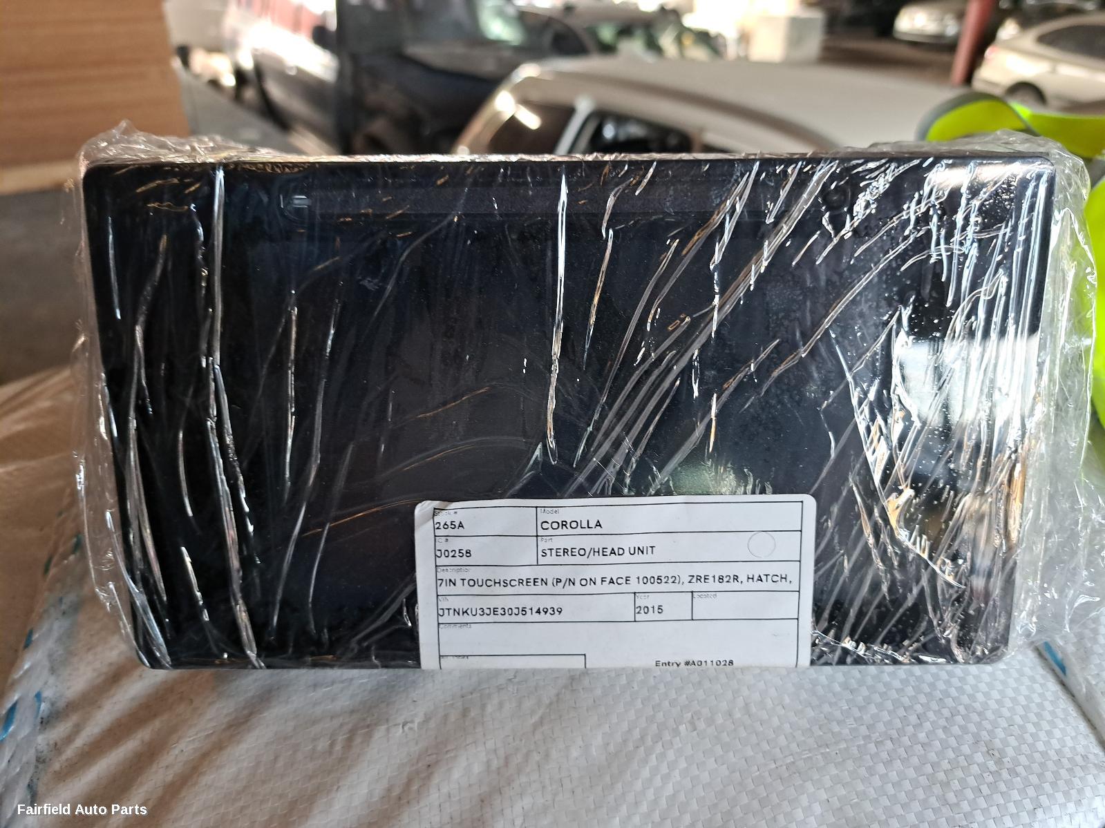 2015-2018 Toyota Corolla Radio Cd Dvd Sat Tv