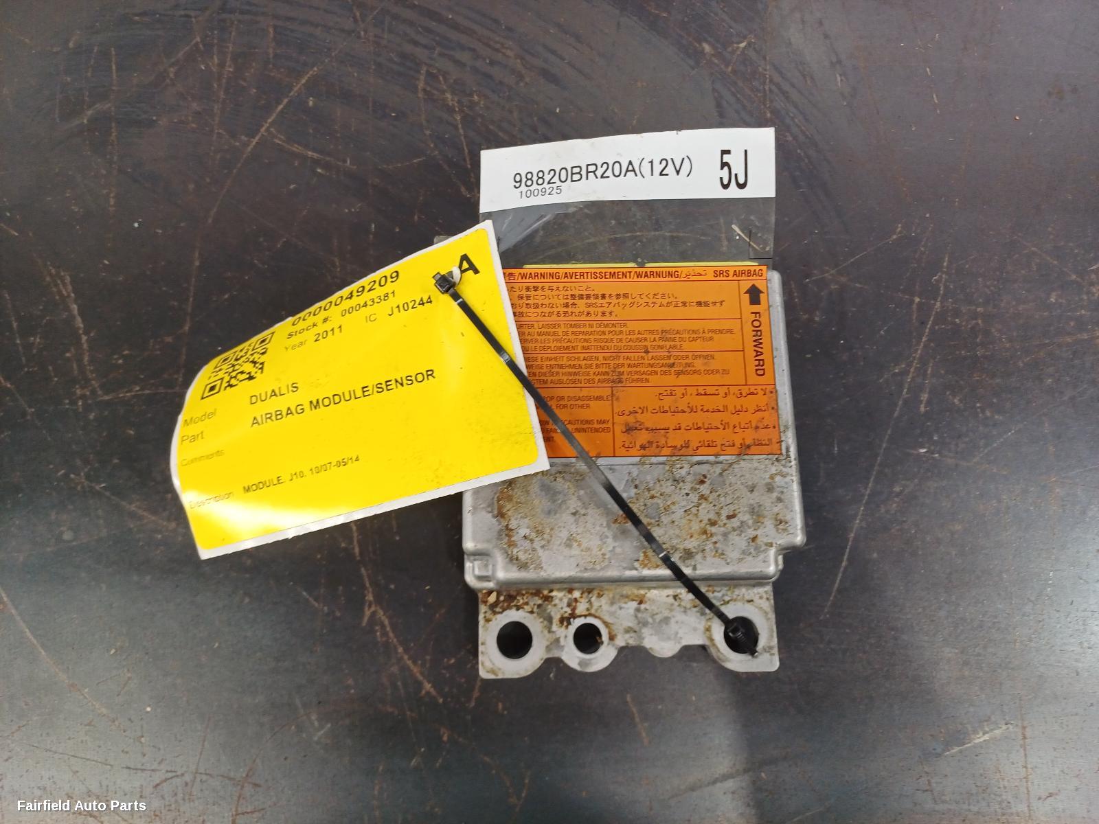 2007-2014 Nissan Dualis Airbag Module Sensor
