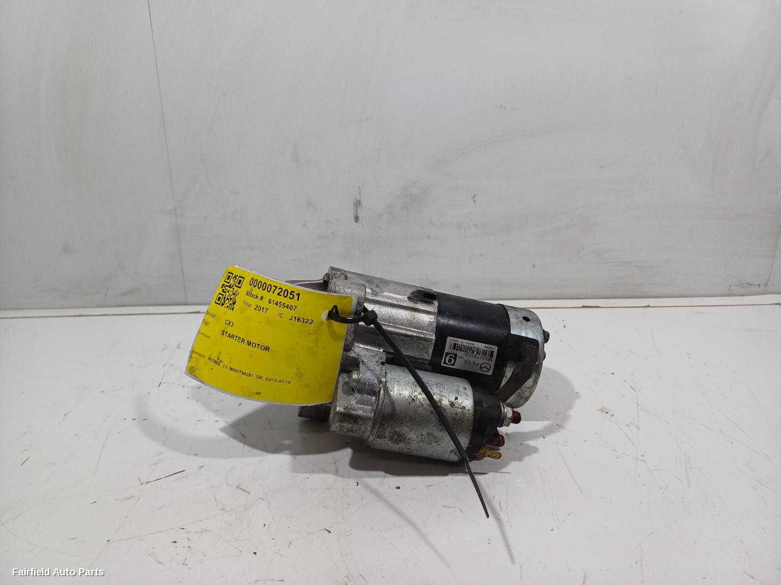 2015-2018 Mazda Cx3 Starter