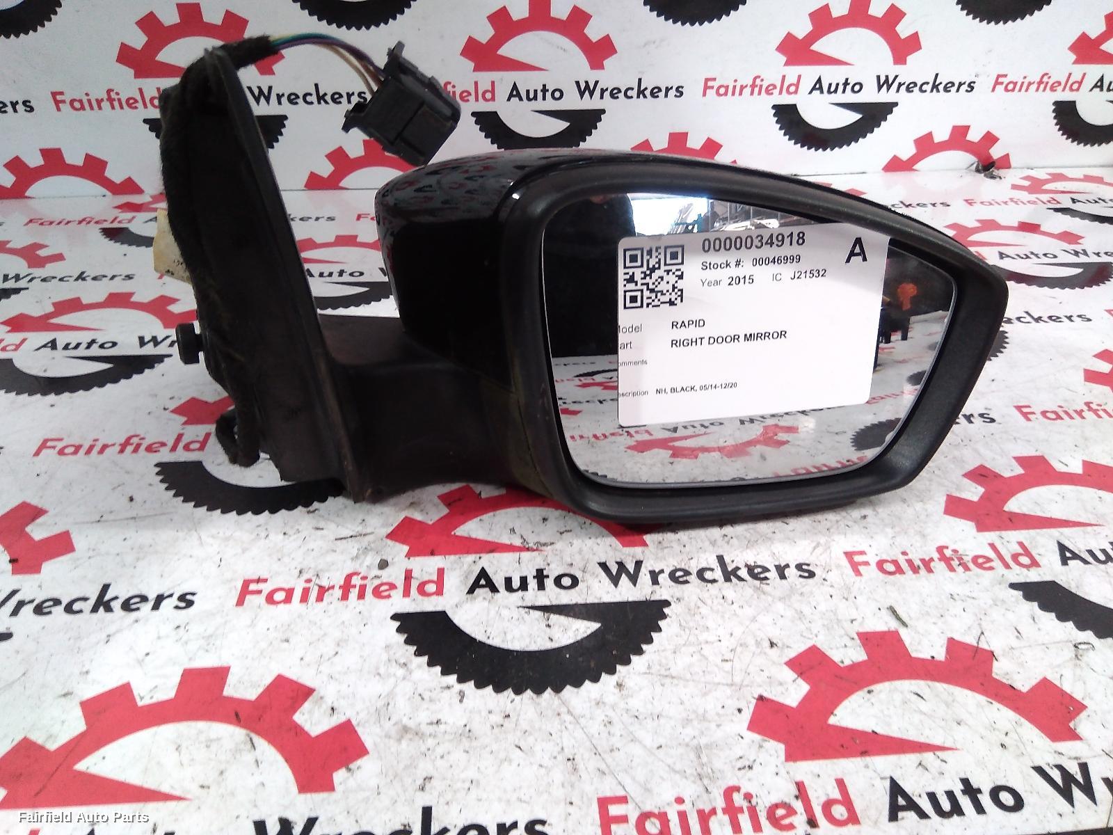 2014-2020 Skoda Rapid Right Door Mirror
