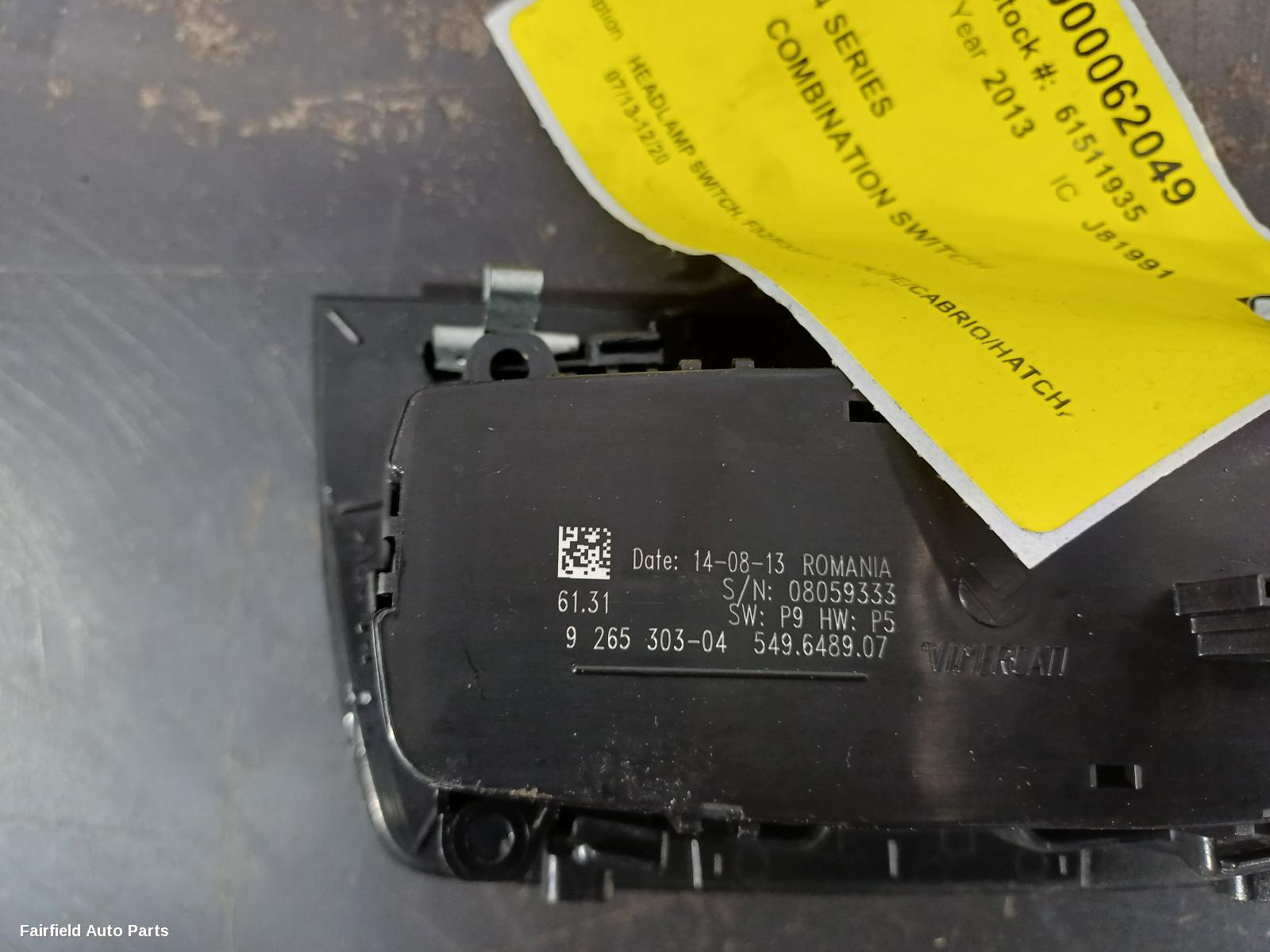 2013-2020 Bmw 4 Series Combination Switch