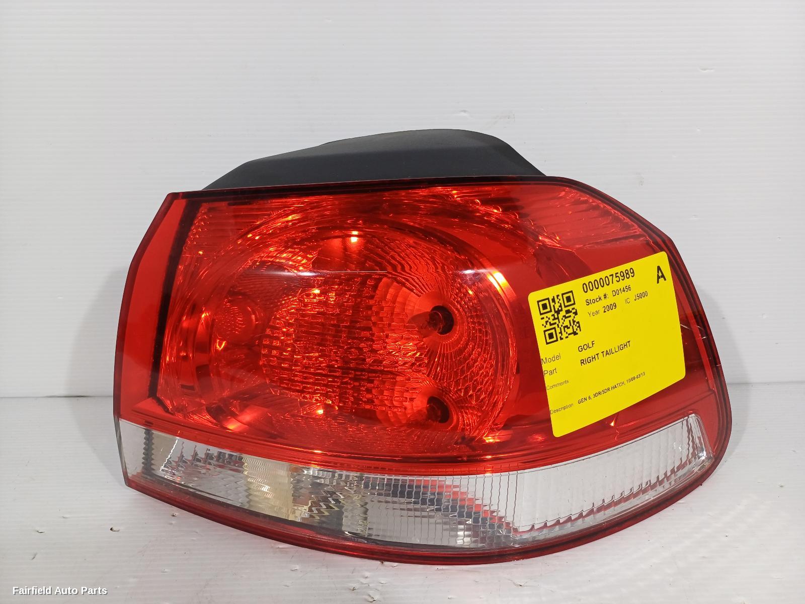 2008-2013 Volkswagen Golf Right Taillight
