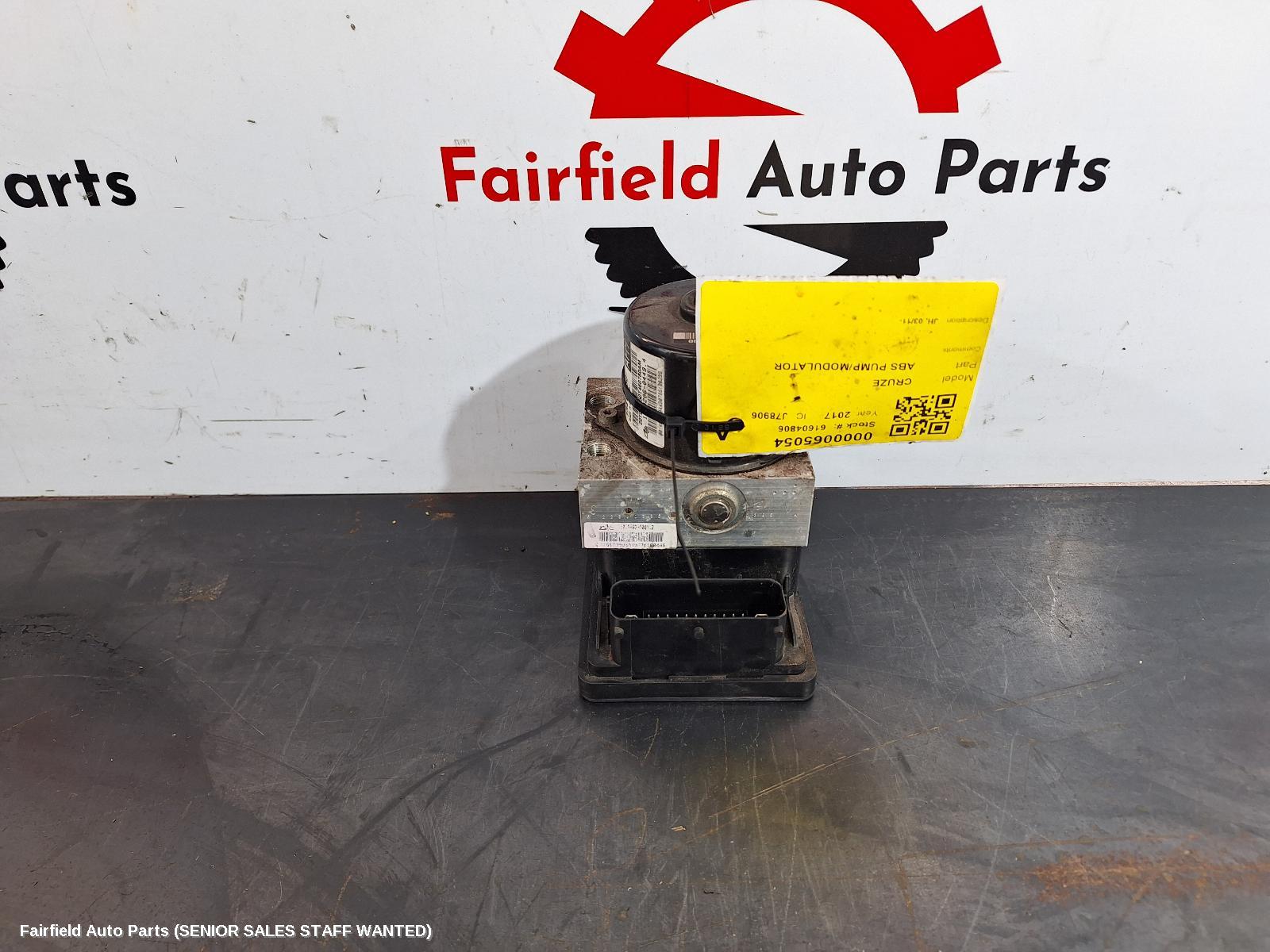 2017 Holden Cruze Abs Pump Modulator