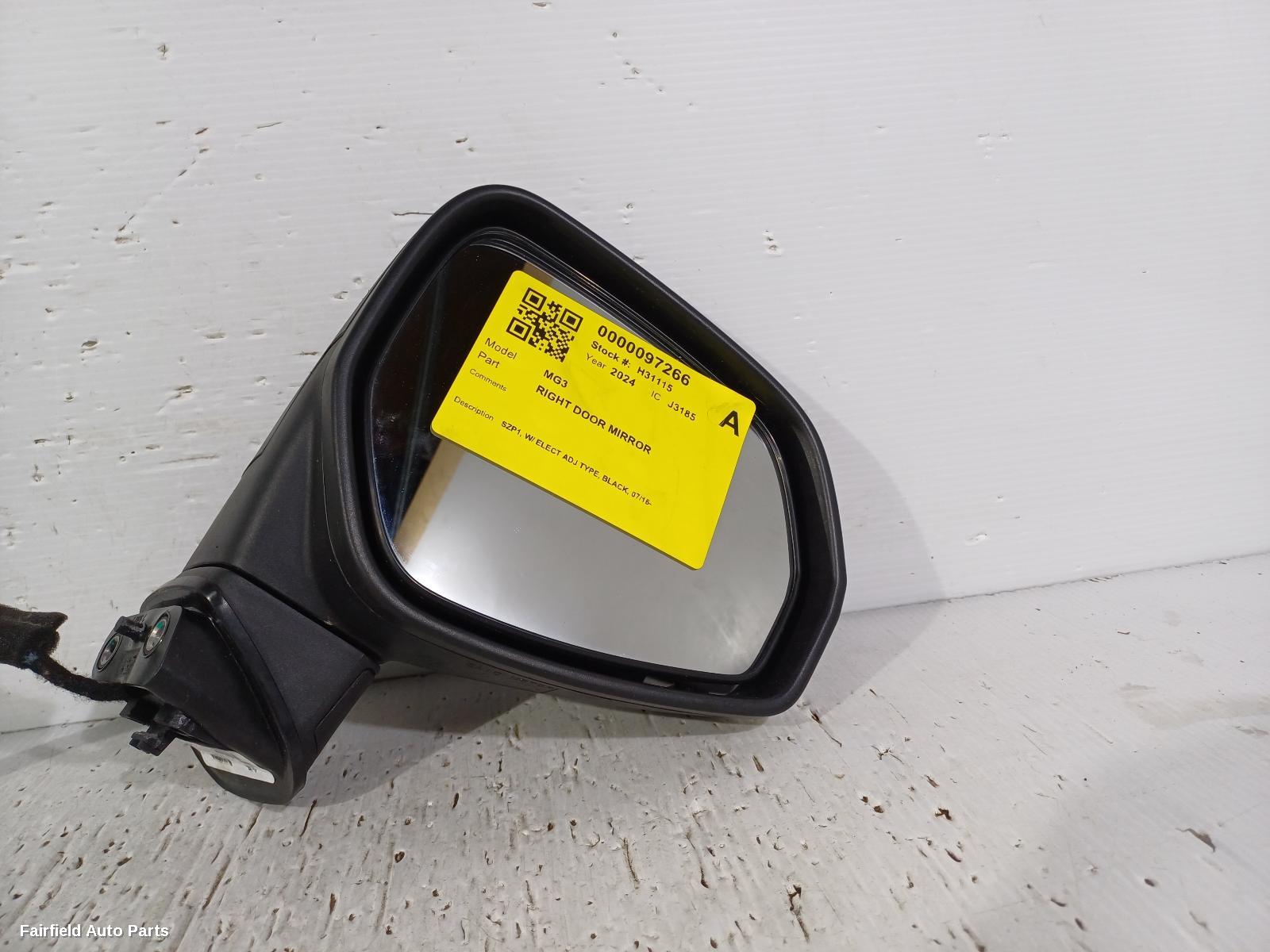 2016-2024 Mg Mg3 Right Door Mirror