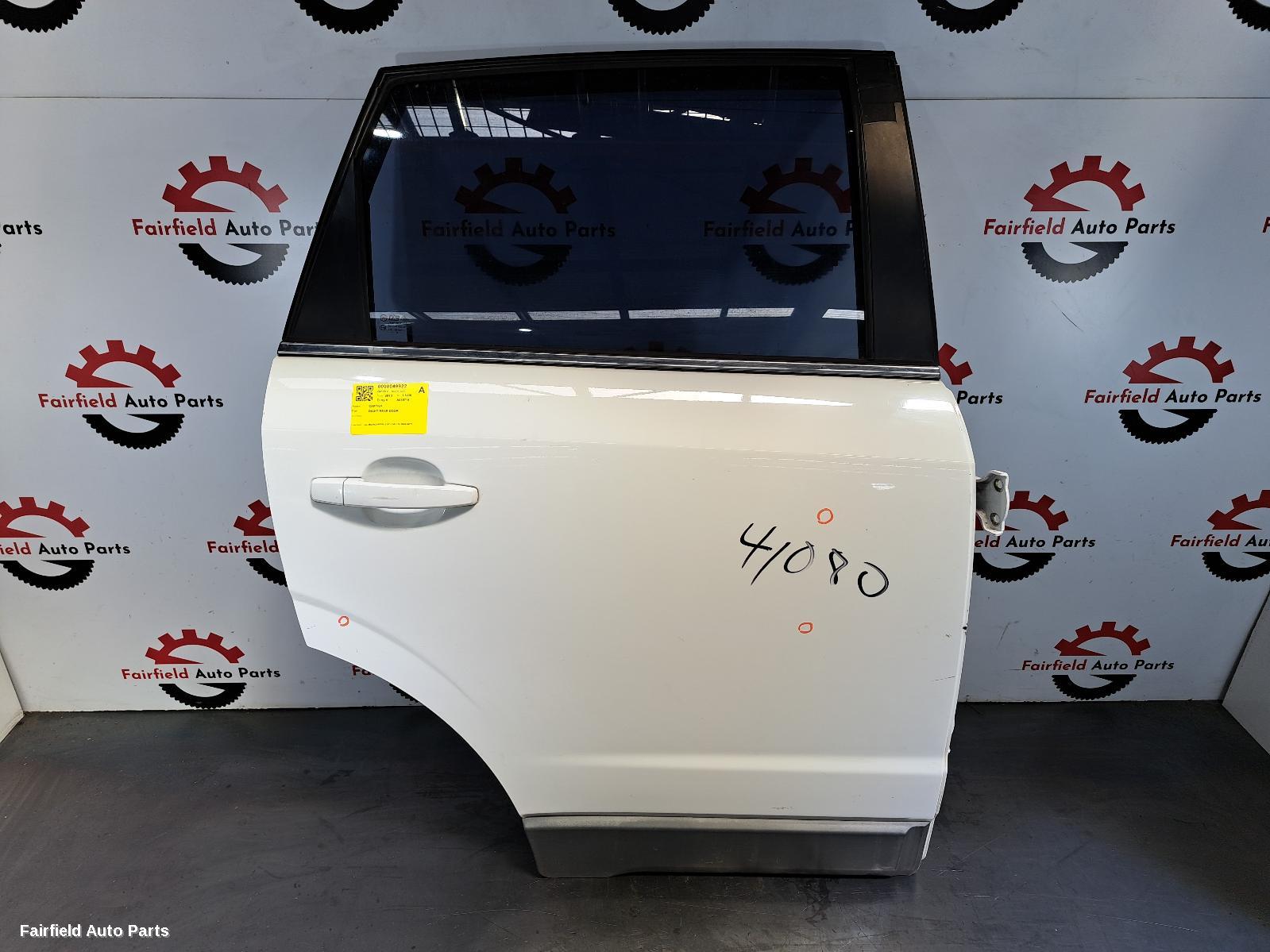 2013 Holden Captiva Right Rear Door Sliding