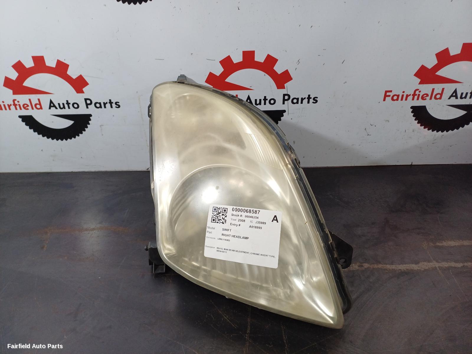 2004-2011 Suzuki Swift Right Headlamp