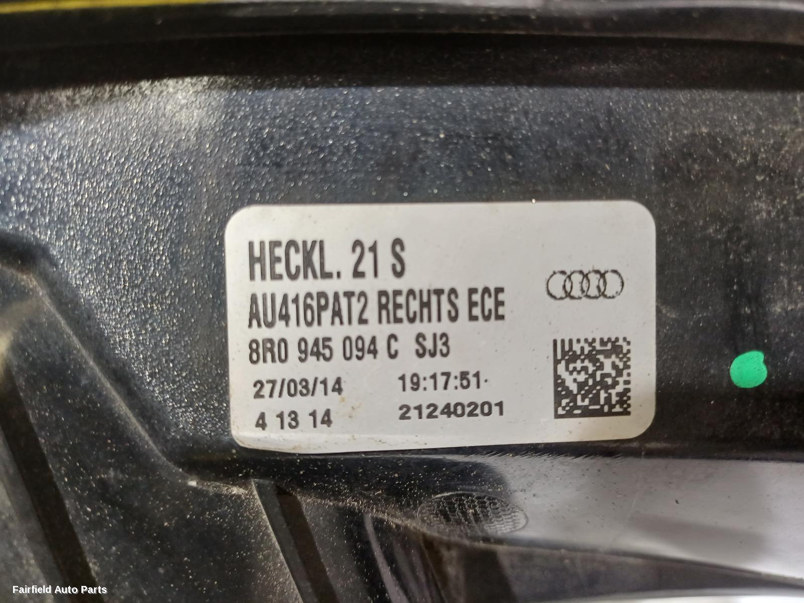 2012-2017 Audi Q5 Right Taillight