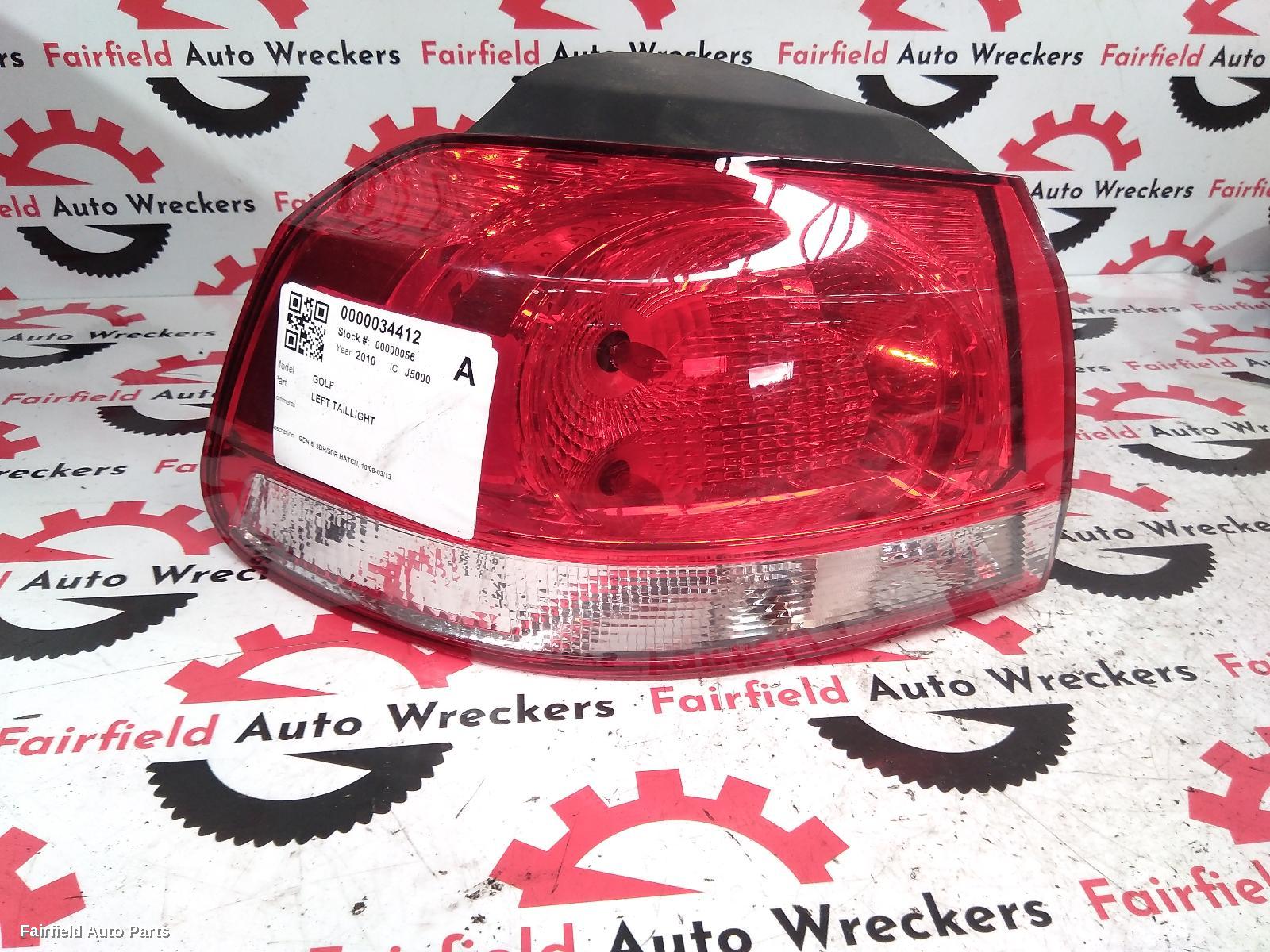 2010 Volkswagen Golf Left Taillight