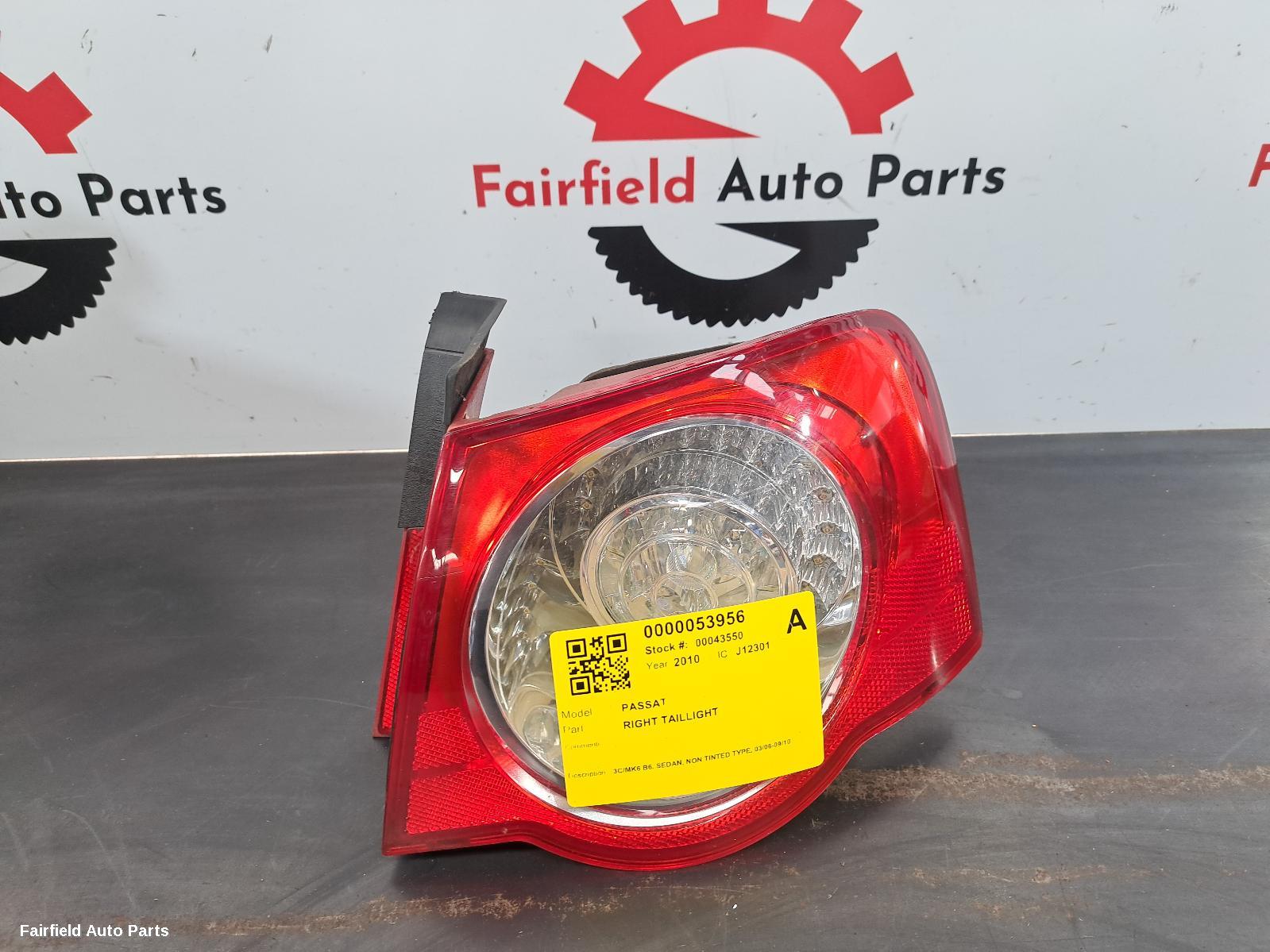 2006-2010 Volkswagen Passat Right Taillight