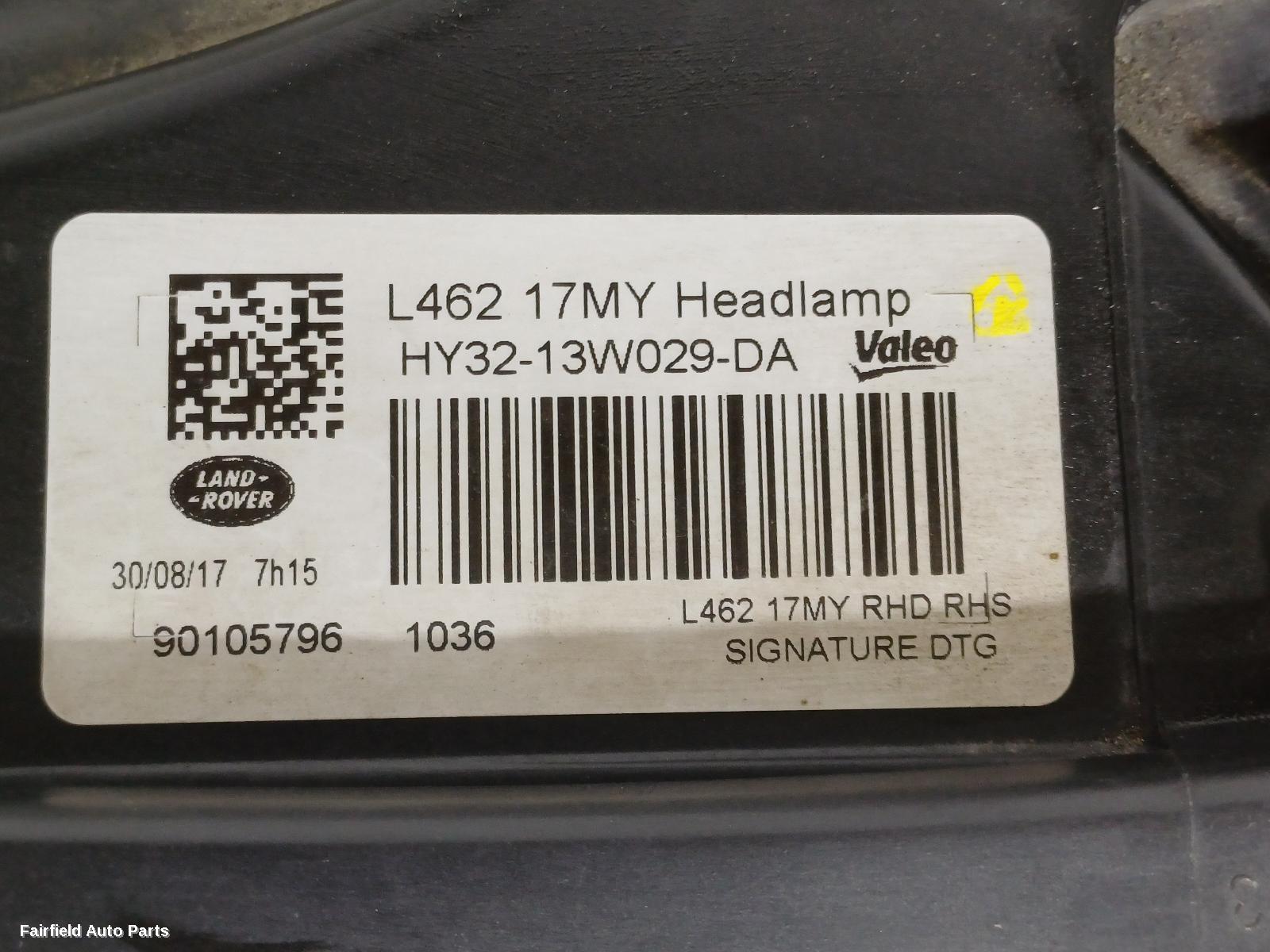 2016-2020 Land Rover Discovery Right Headlamp