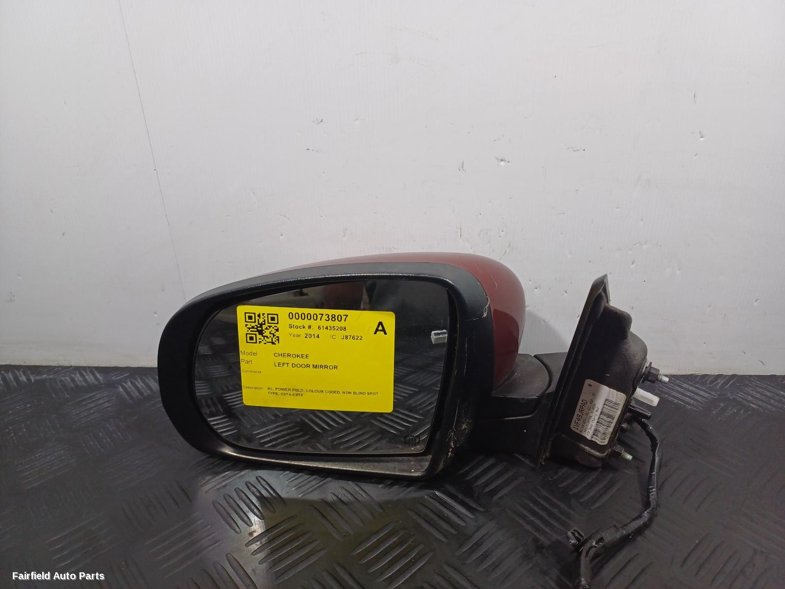 2014-2018 Jeep Cherokee Left Door Mirror