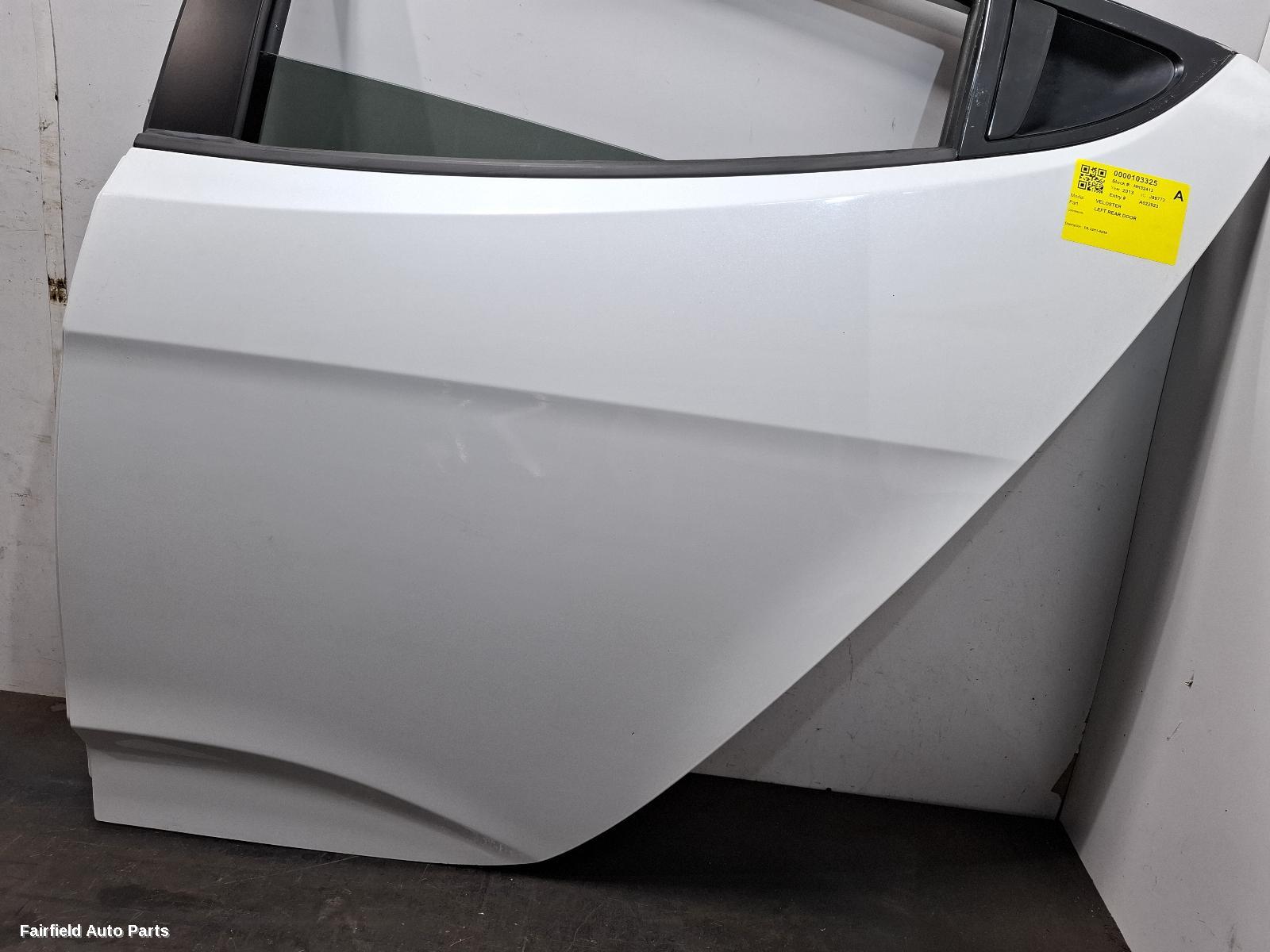 2013 Hyundai Veloster Left Rear Door Sliding