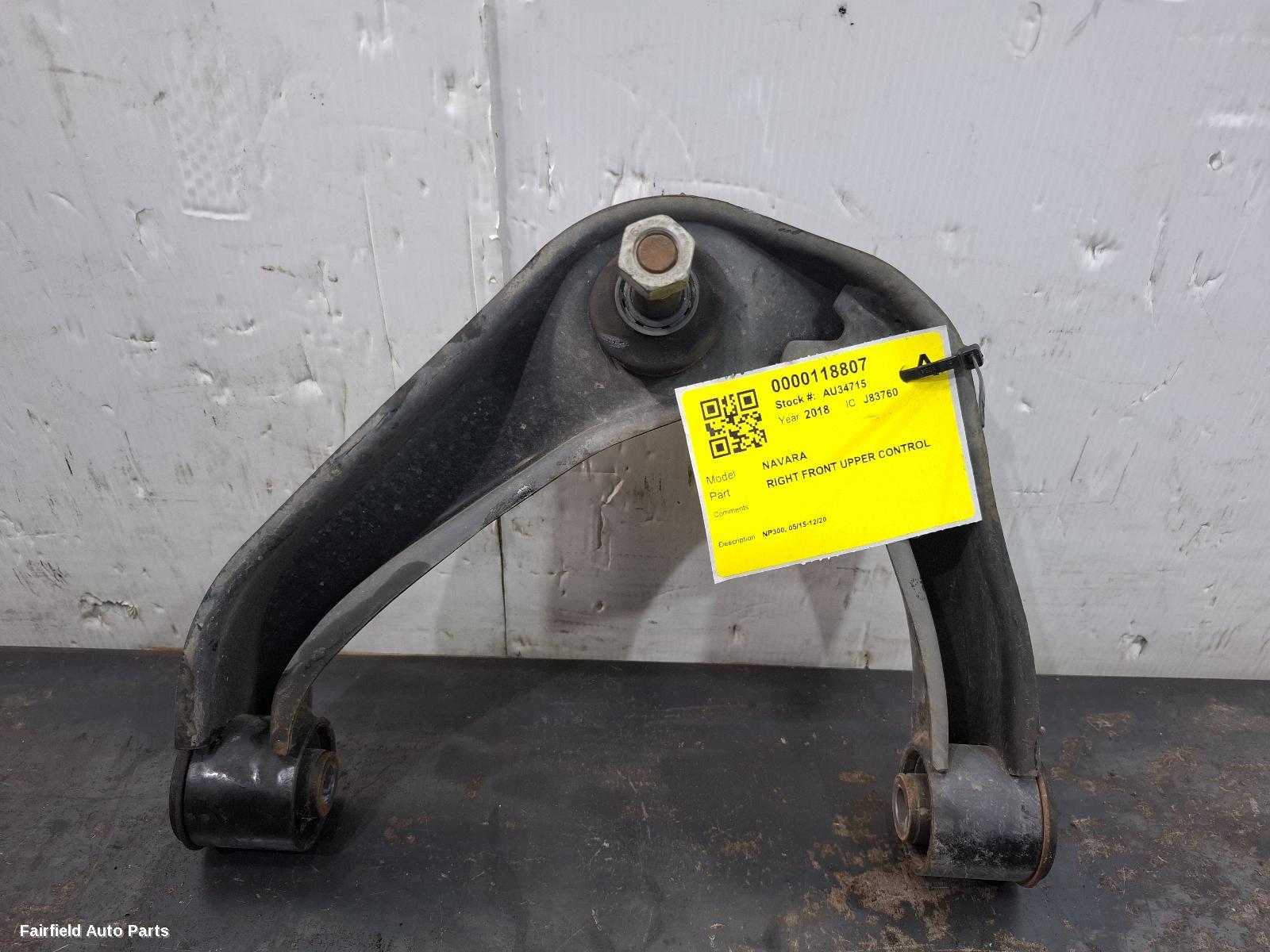 2015-2020 Nissan Navara Right Front Upper Control Arm