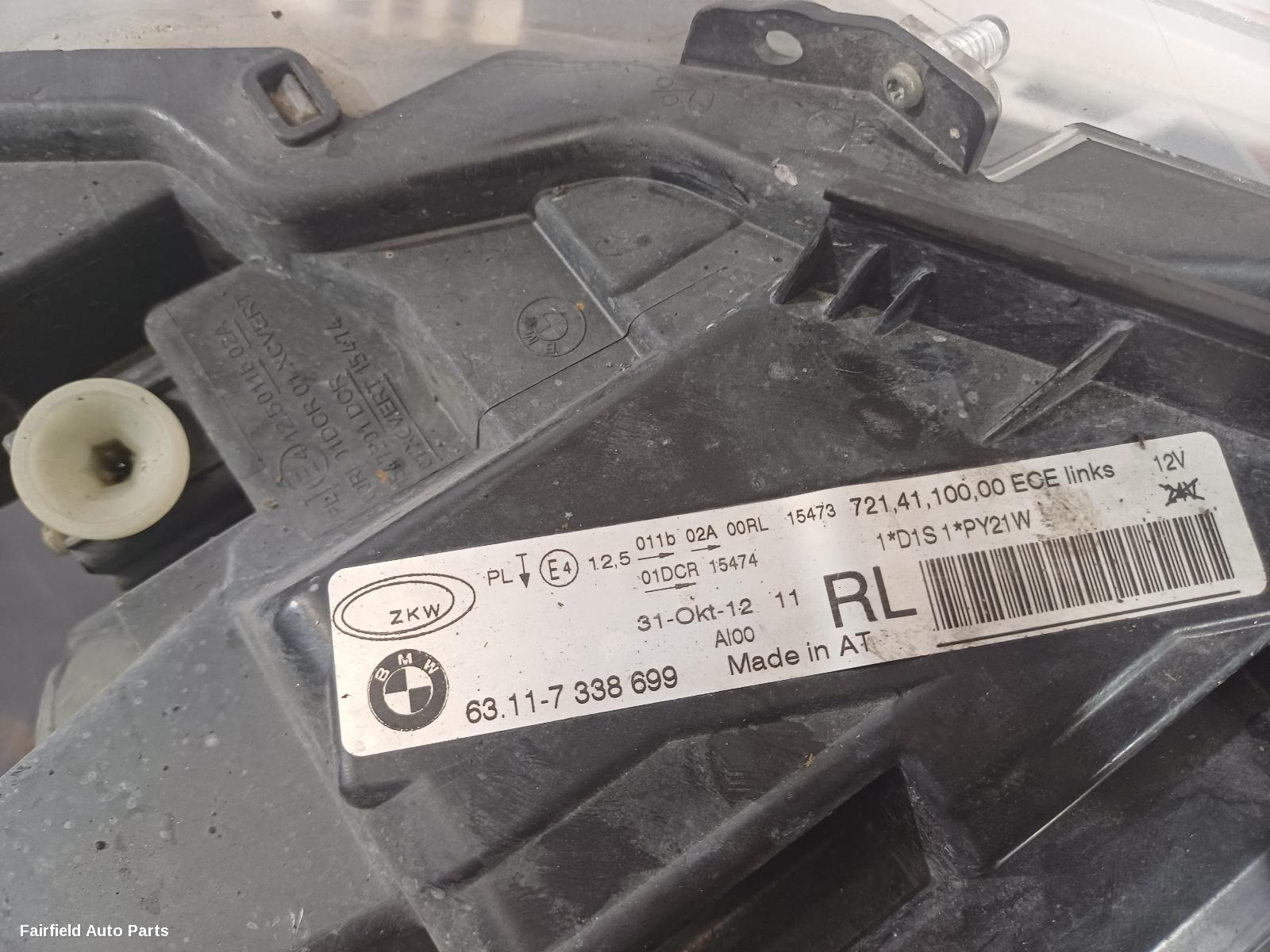 2011-2015 Bmw 3 Series Left Headlamp