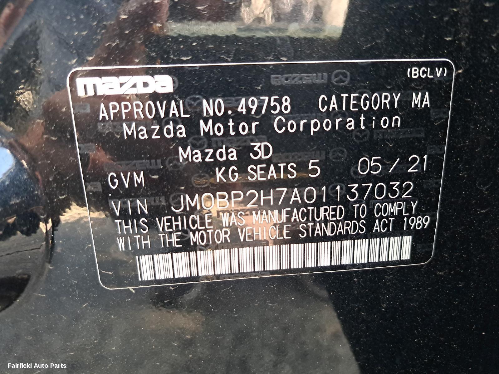 2021 Mazda 3 Starter