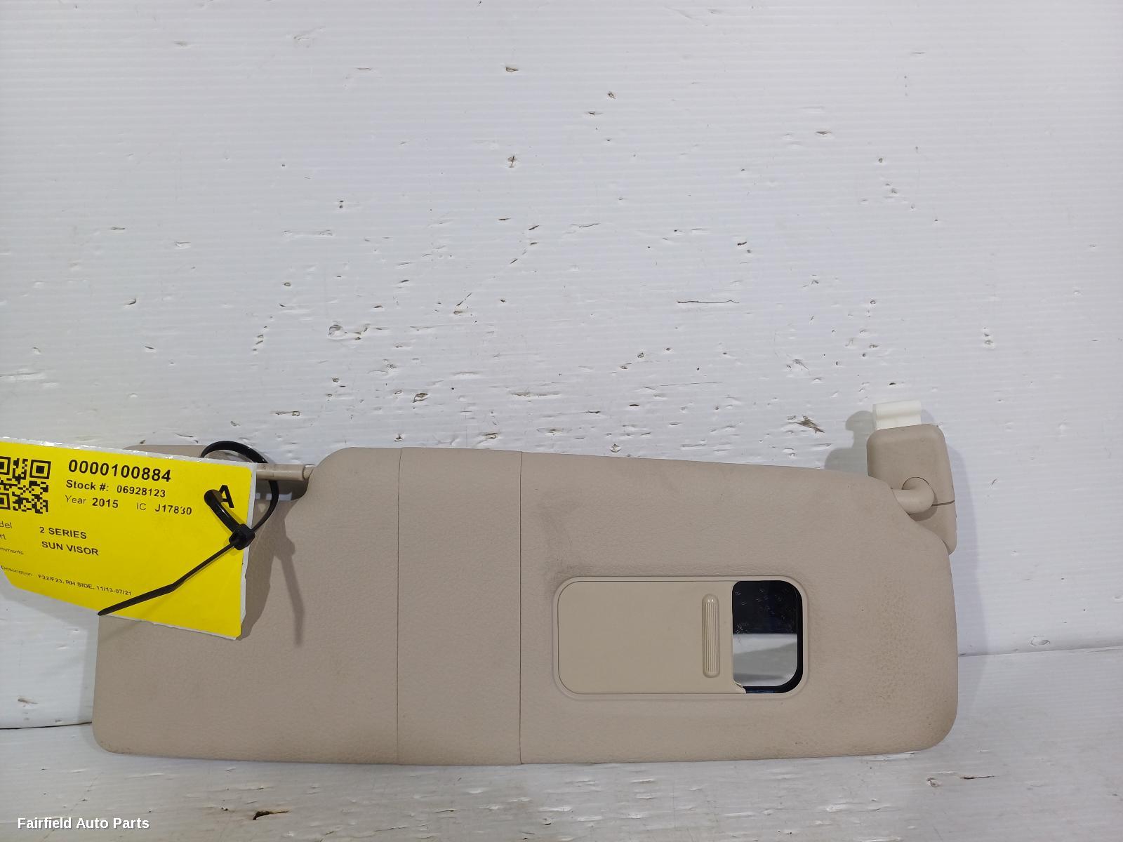 2013-2021 Bmw 2 Series Sunvisor