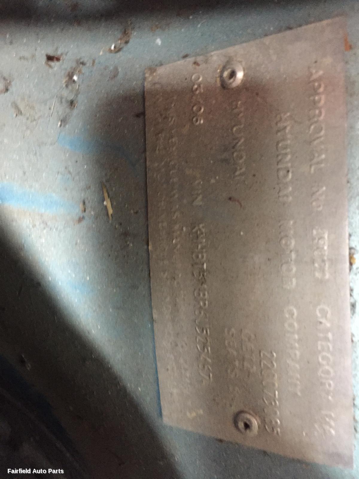 2006 Hyundai Getz Left Rear Door Sliding