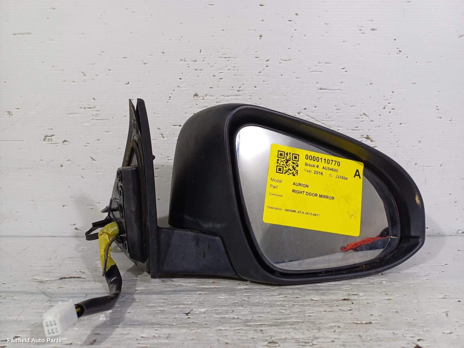 2015-2017 Toyota Aurion Right Door Mirror