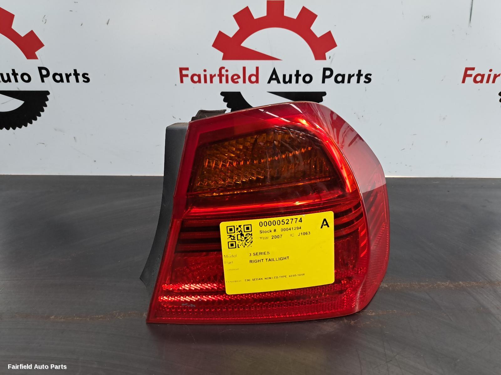 2007 Bmw 3 Series Right Taillight