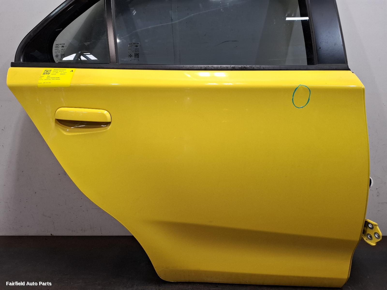 2016-2025 Mg Mg3 Right Rear Door Sliding