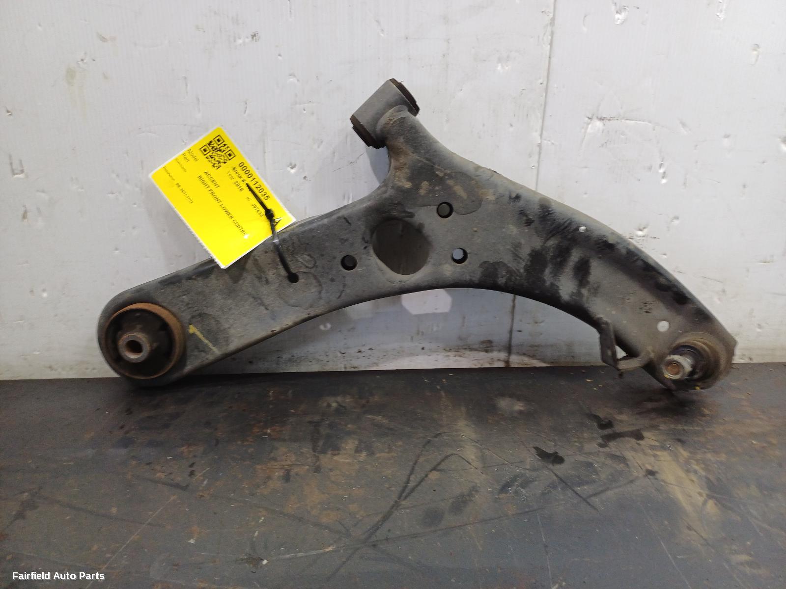 2011-2019 Hyundai Accent Right Front Lower Control Arm