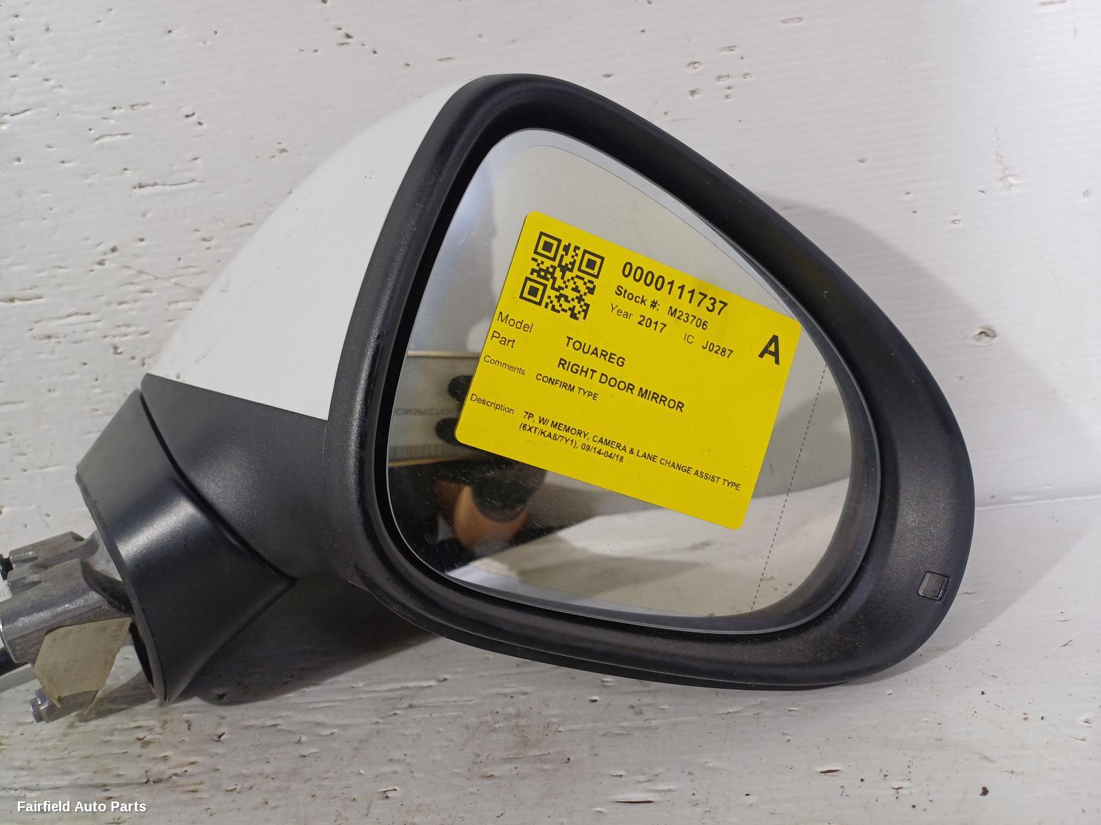 2014-2018 Volkswagen Touareg Right Door Mirror