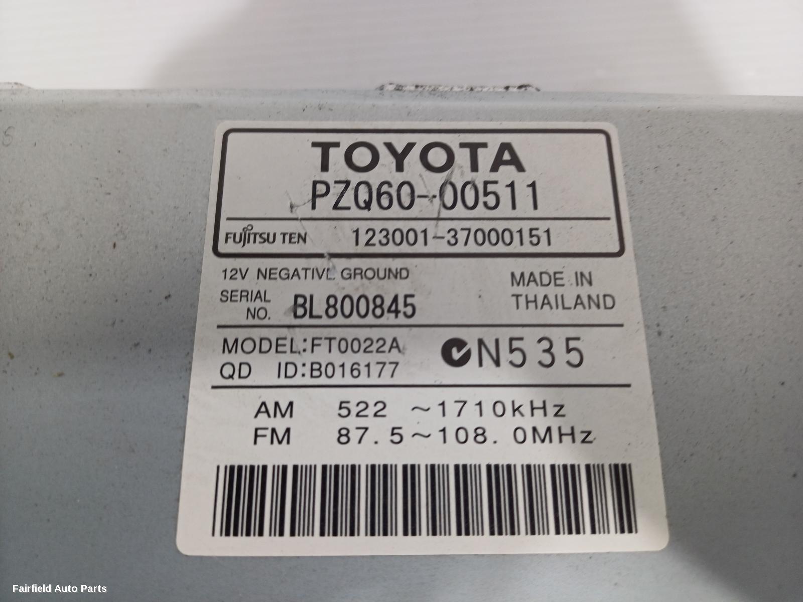 2012-2015 Toyota Corolla Radio Cd Dvd Sat Tv