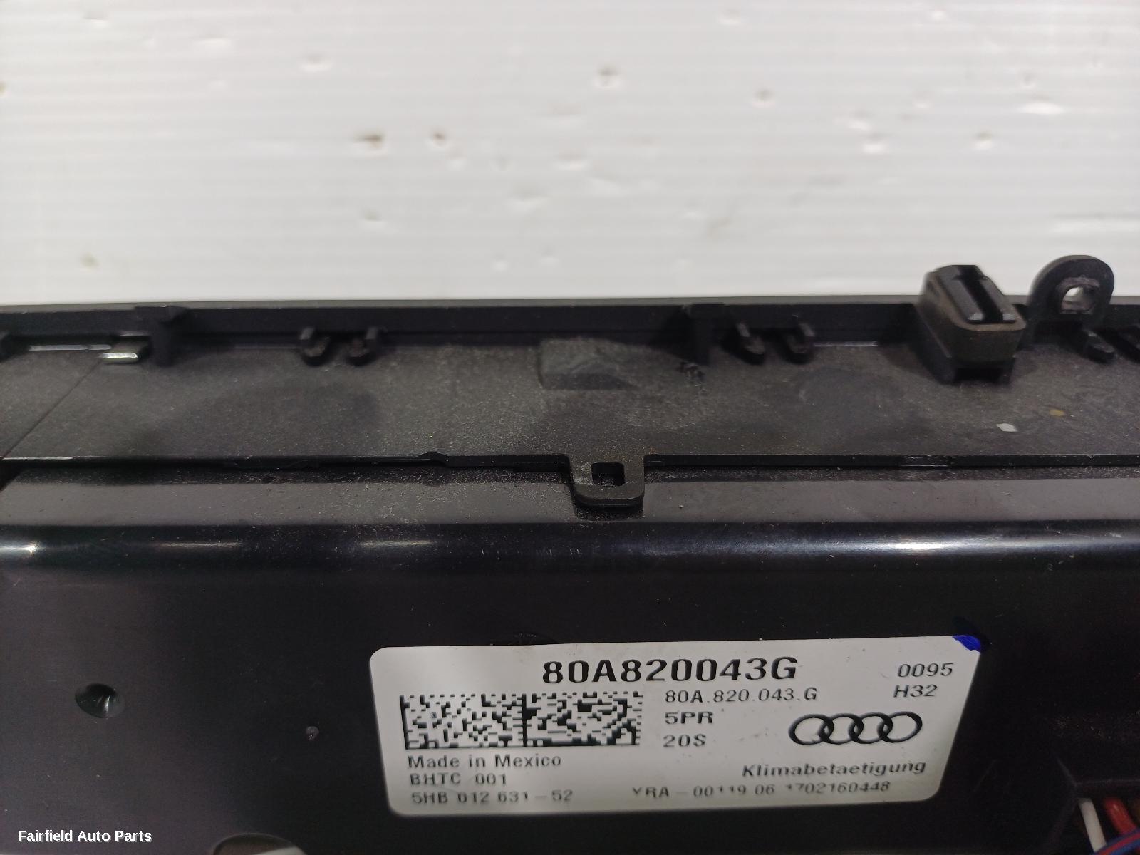 2017-2025 Audi Q5 Heater Ac Controls