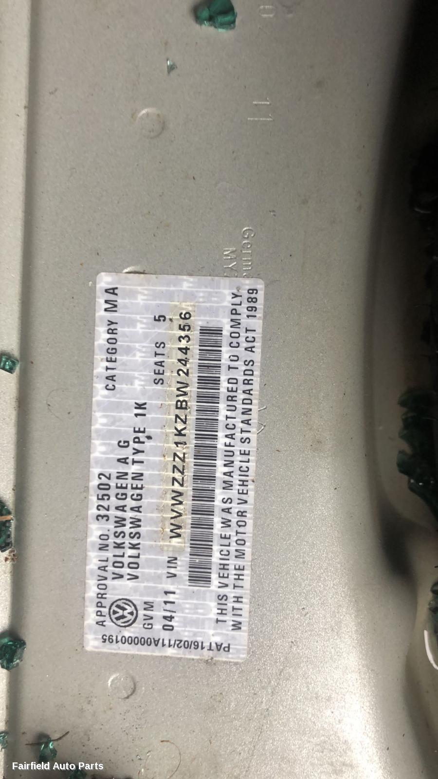 2011 Volkswagen Golf A C Condenser