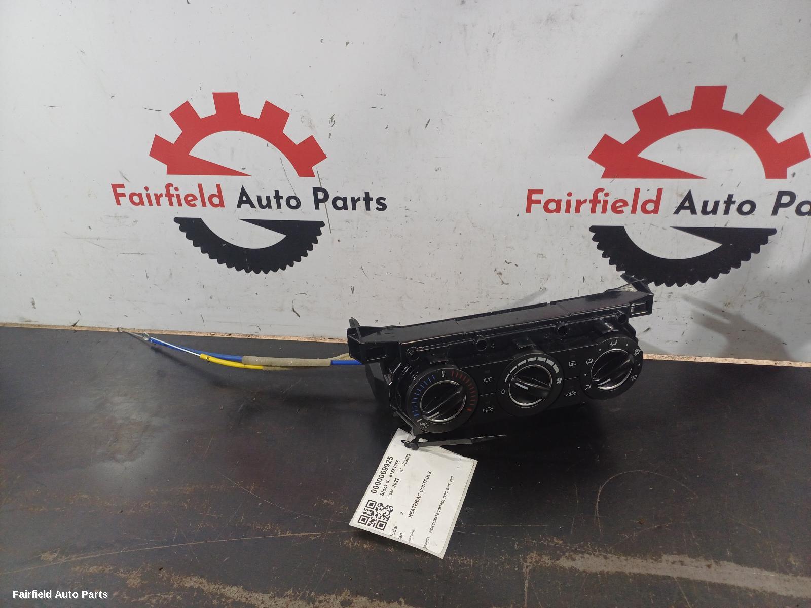 2017-2026 Mazda 2 Heater Ac Controls