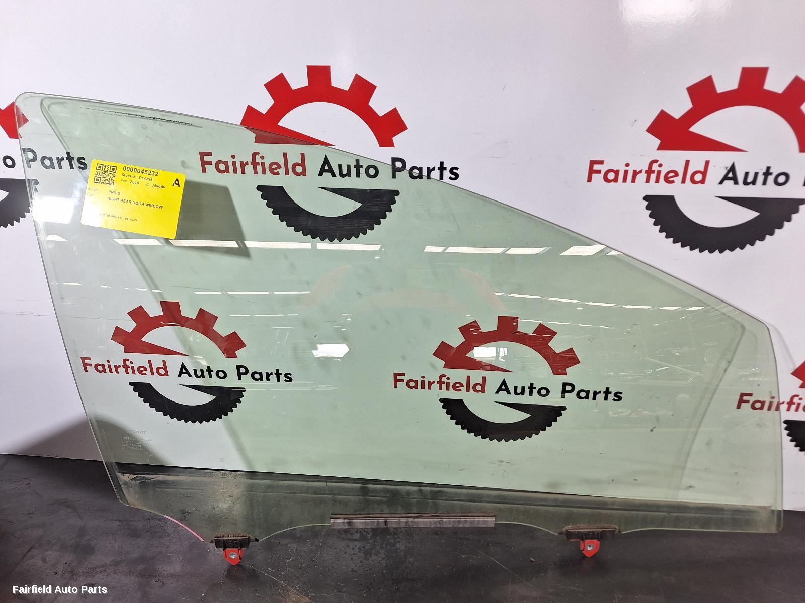 2011-2020 Toyota Prius Right Rear Door Window