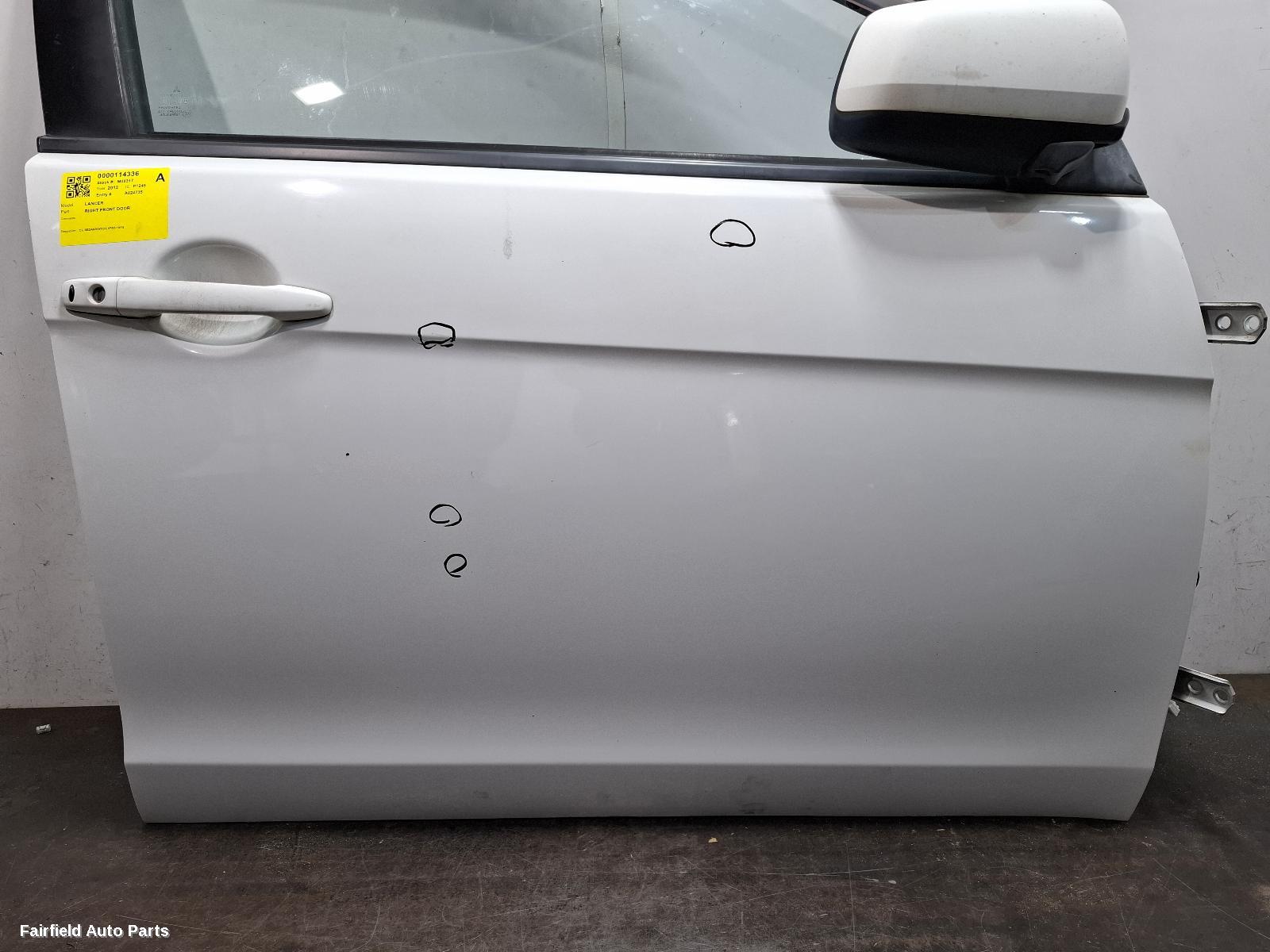 2007-2015 Mitsubishi Lancer Right Front Door