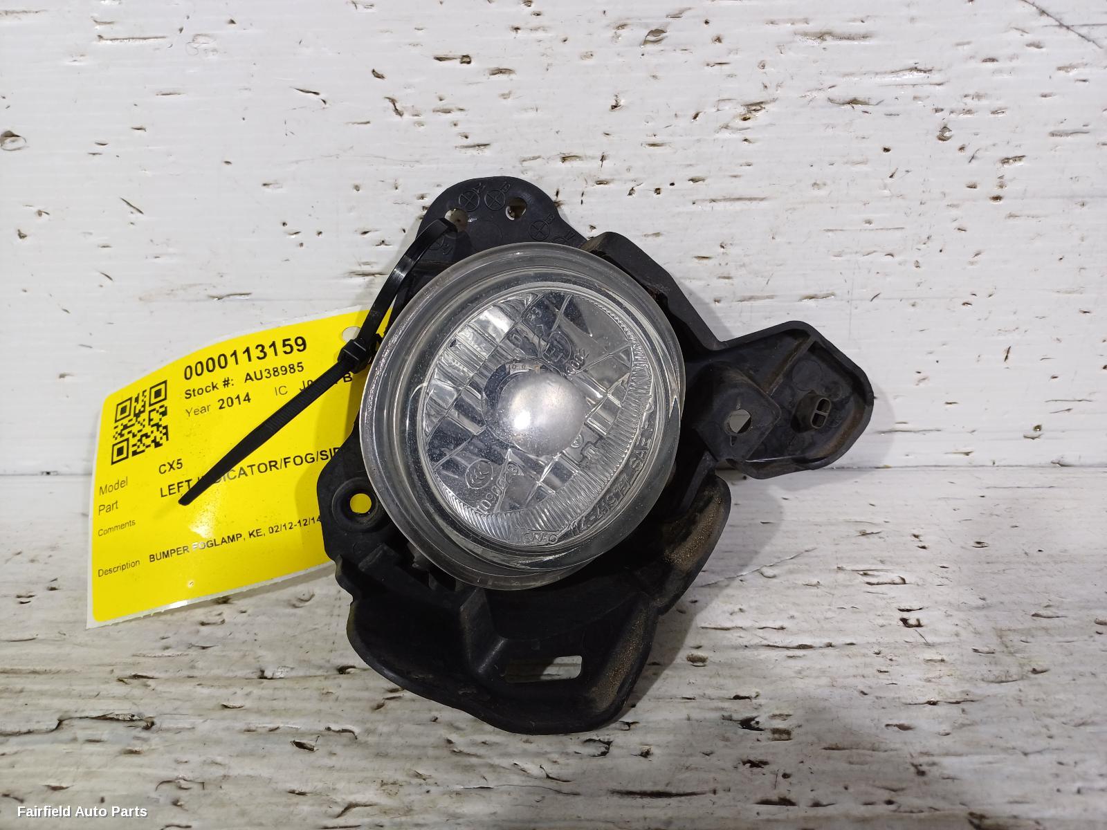 2012-2014 Mazda Cx5 Left Indicator Fog Side