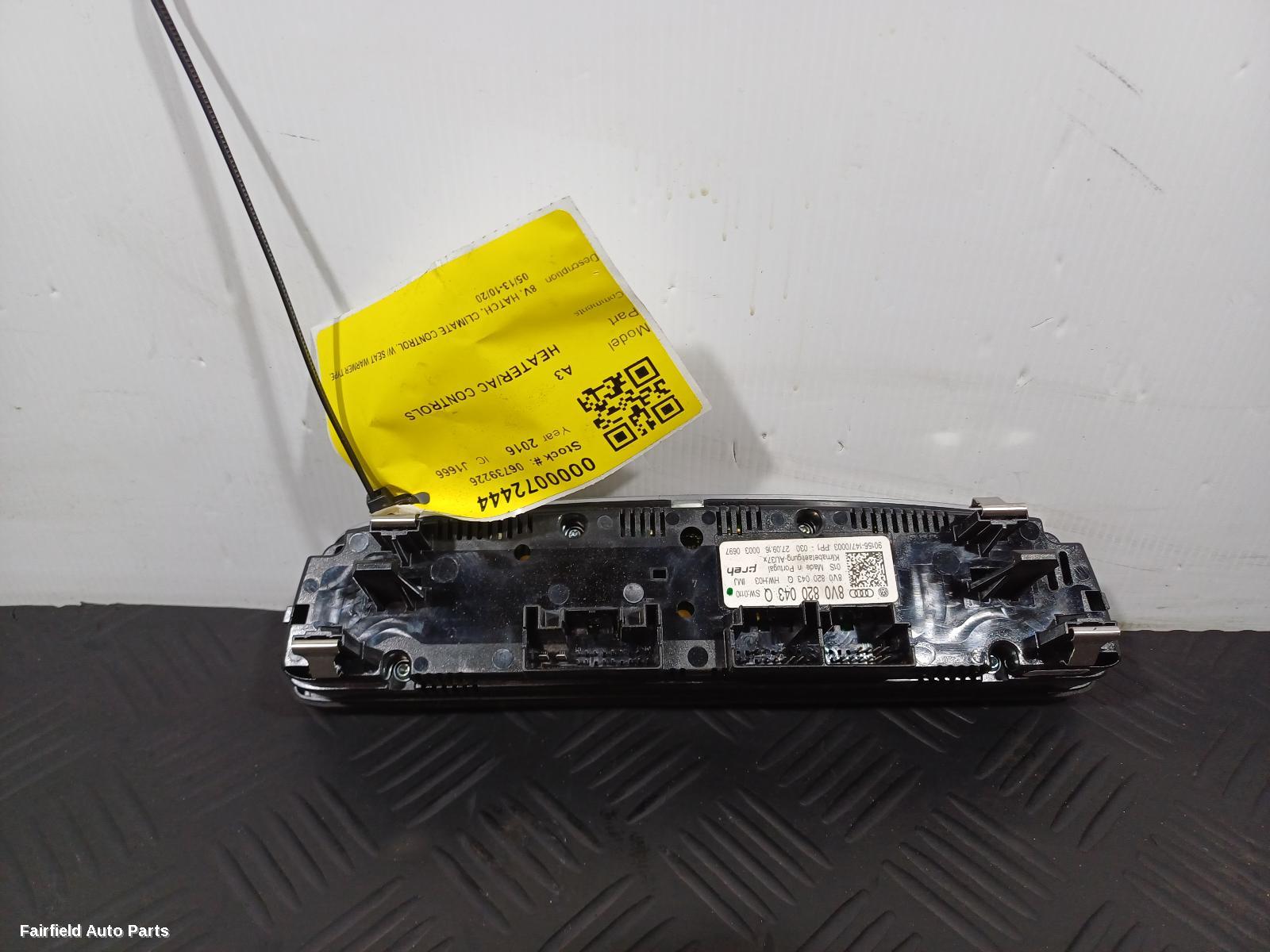 2013-2020 Audi A3 Heater Ac Controls
