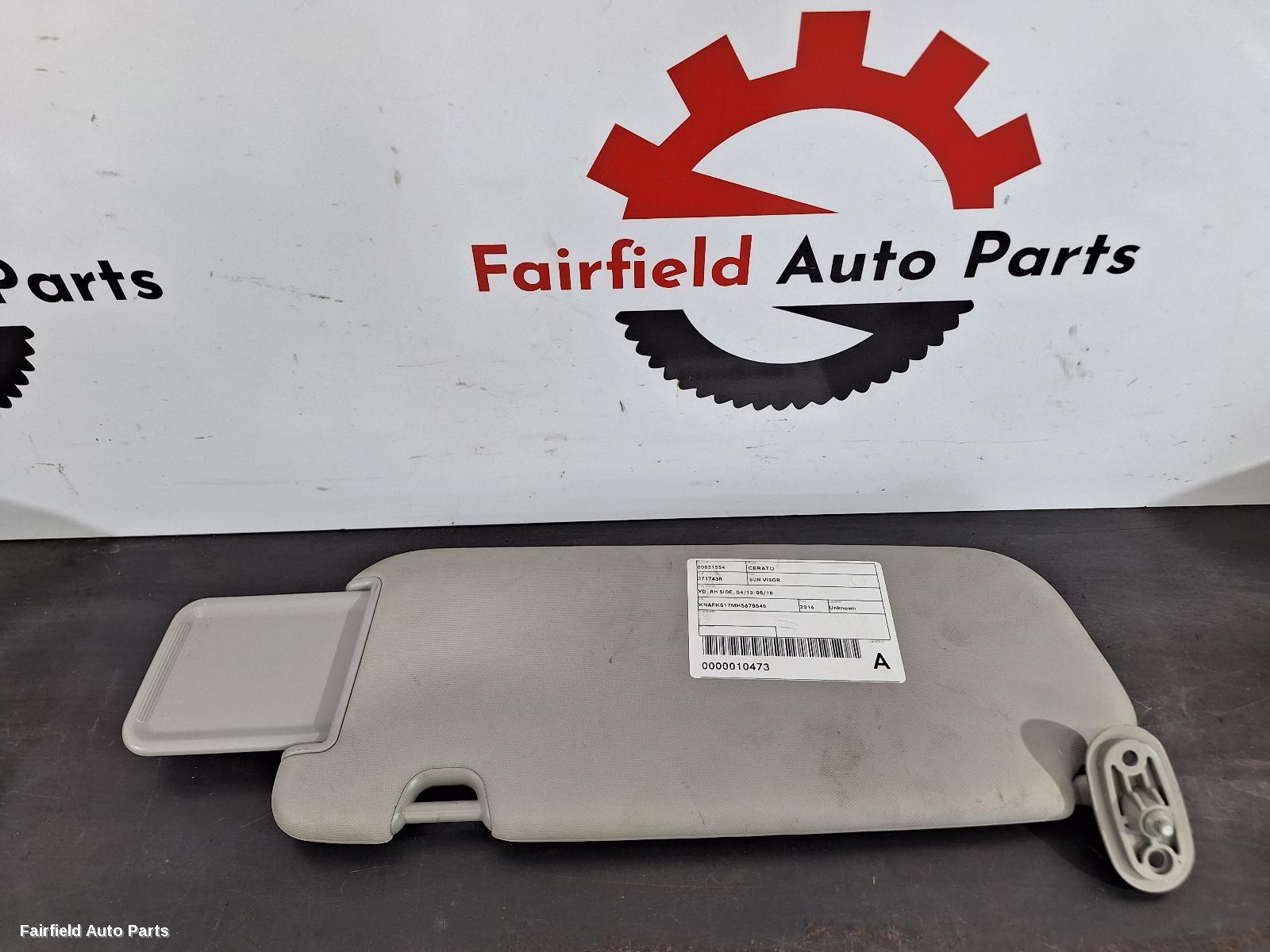 2013-2018 Kia Cerato Sunvisor