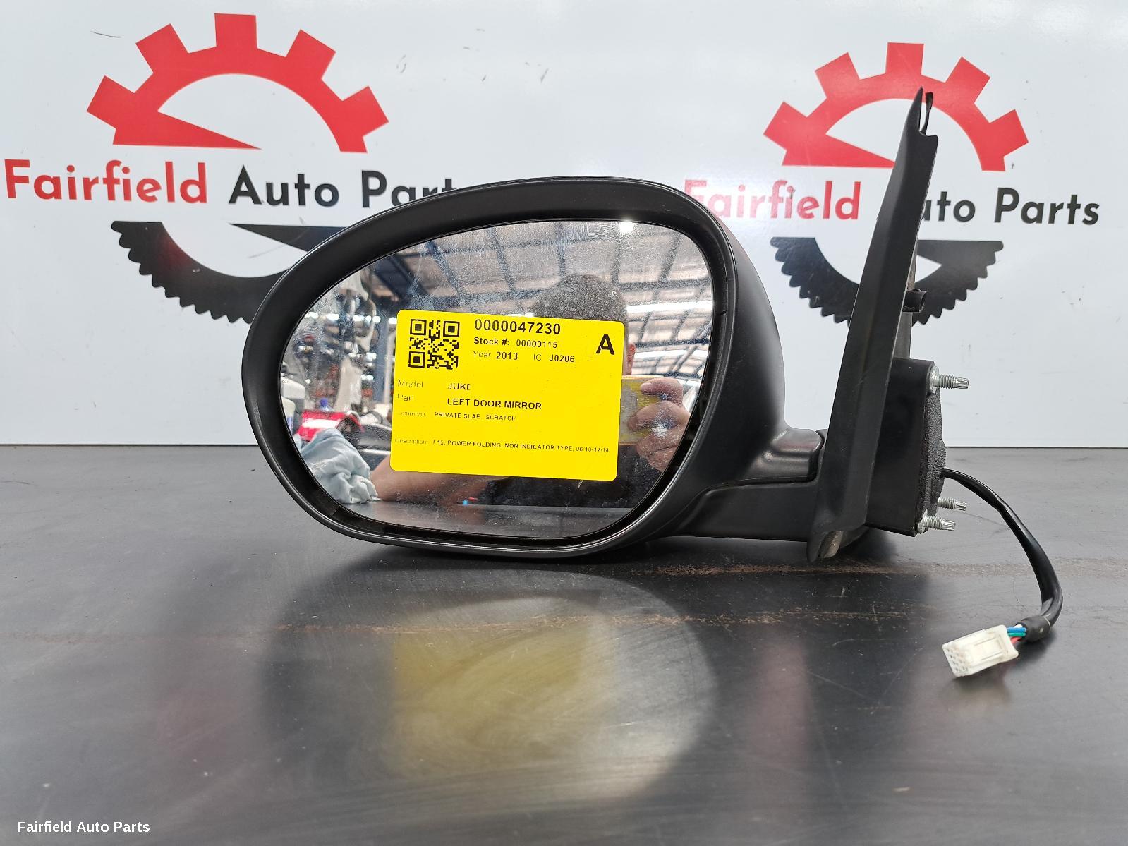2010-2014 Nissan Juke Left Door Mirror