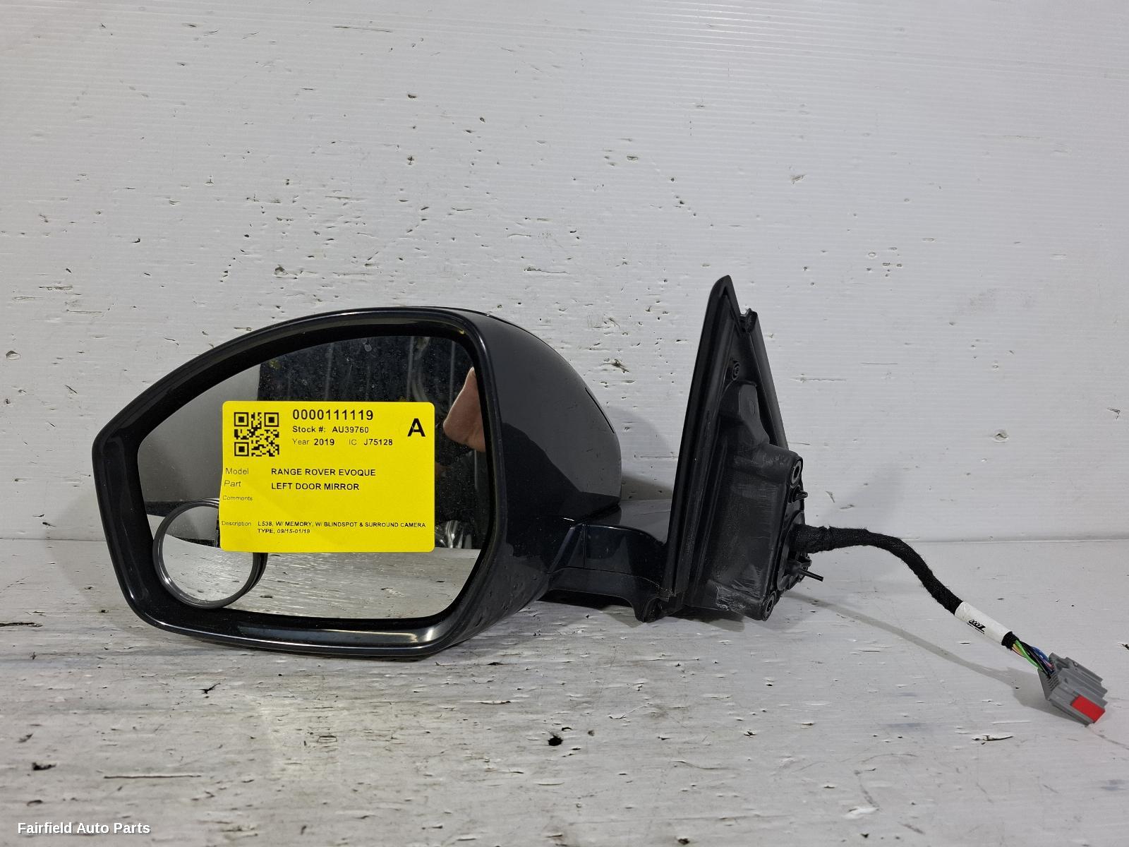 2015-2019 Land Rover Rangerover Evoque Left Door Mirror