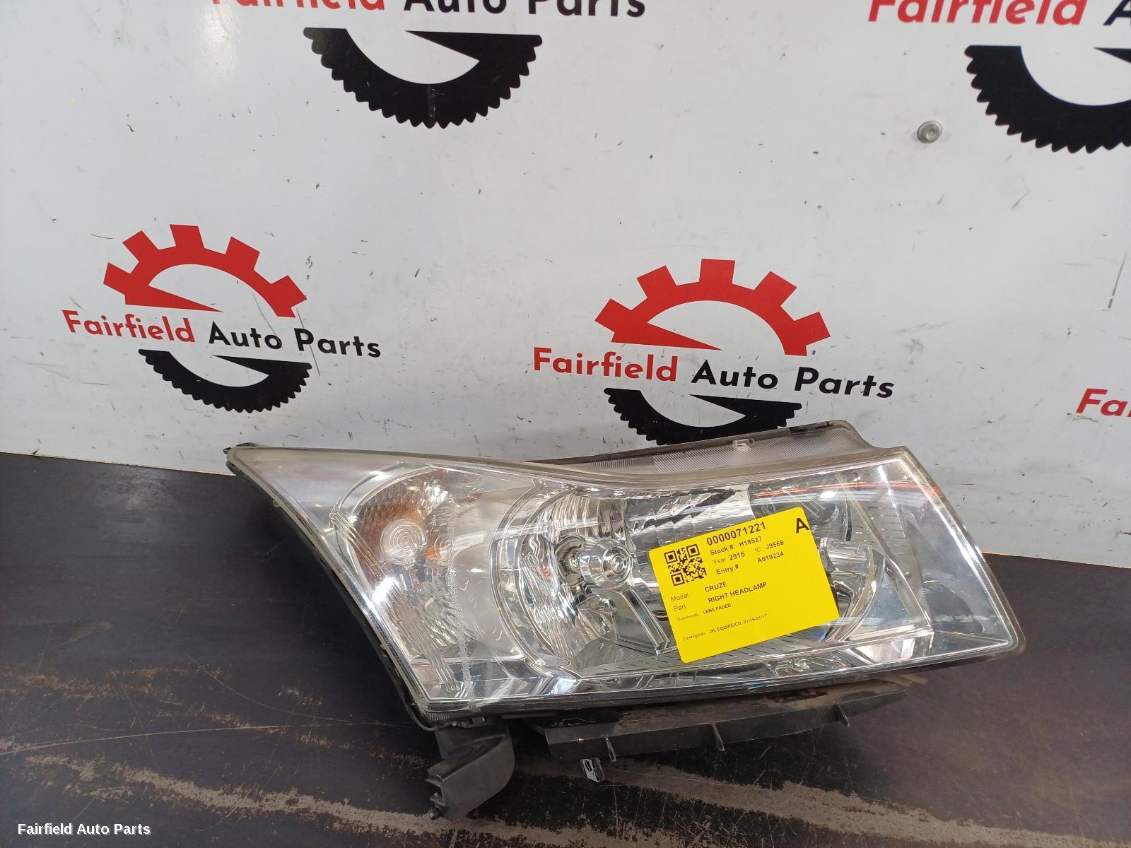 2015-2017 Holden Cruze Right Headlamp