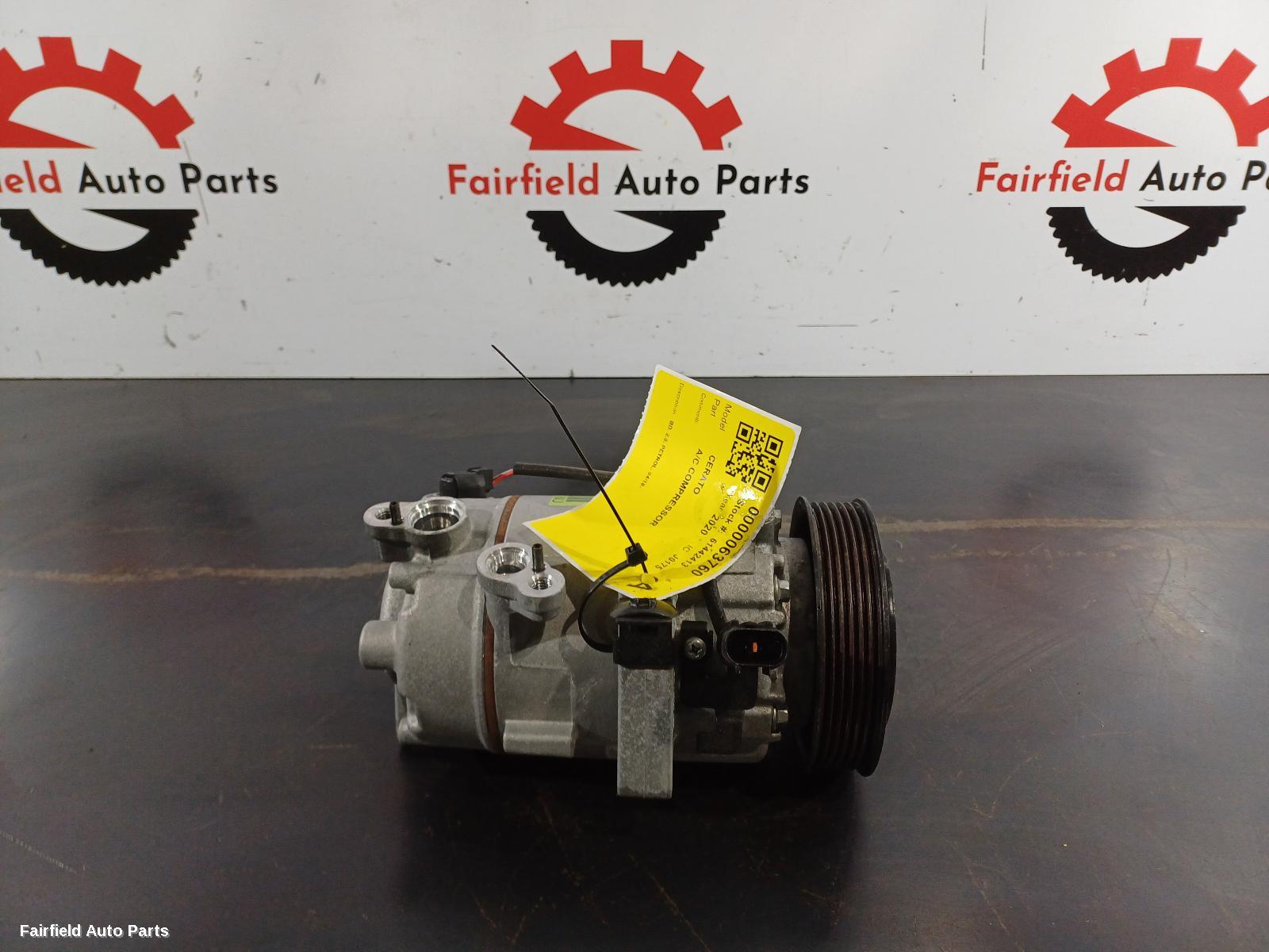 2020 Kia Cerato A C Compressor