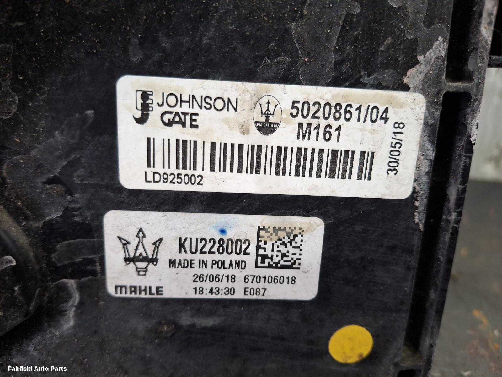 2016-2024 Maserati Levante Fan