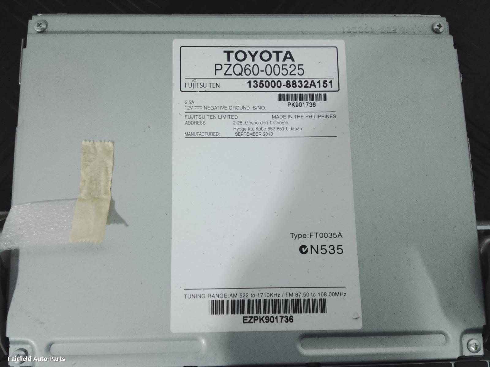 2012-2015 Toyota Corolla Radio Cd Dvd Sat Tv