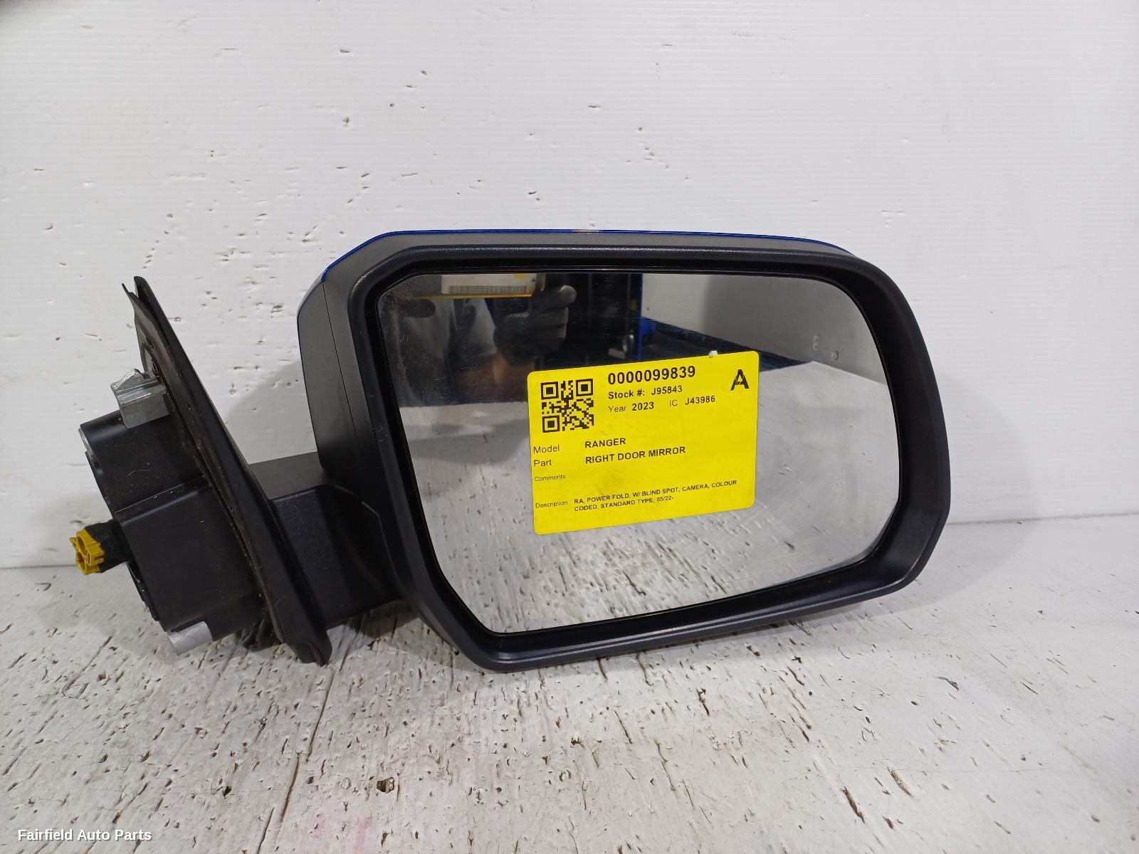 2022-2025 Ford Ranger Right Door Mirror